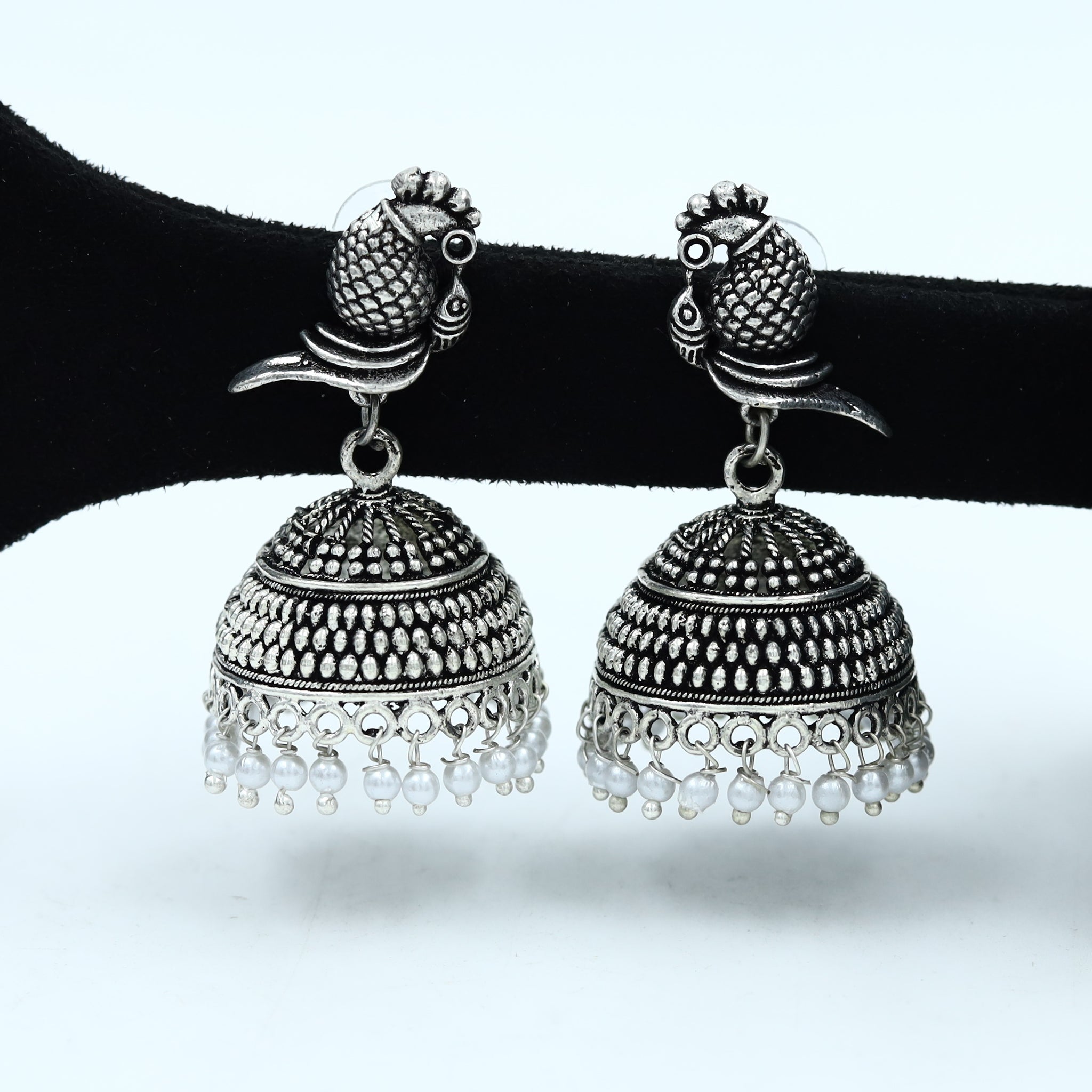 Jhumki Oxidized Earring 12626-28