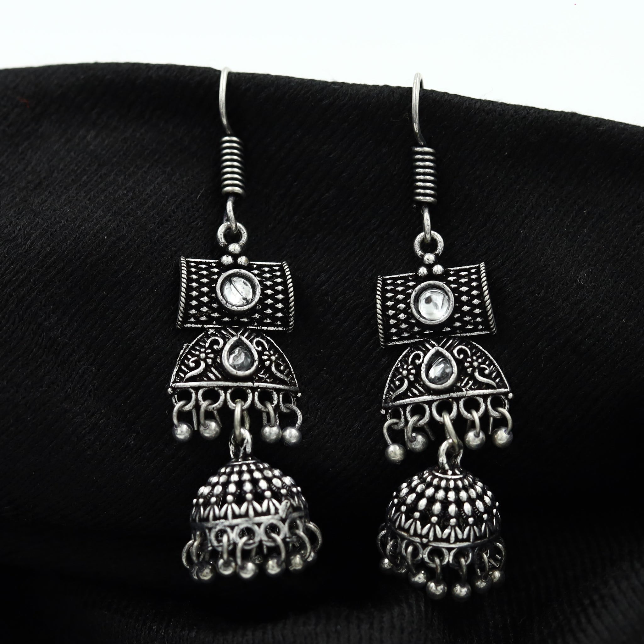 Jhumki Oxidized Earring 12617-28