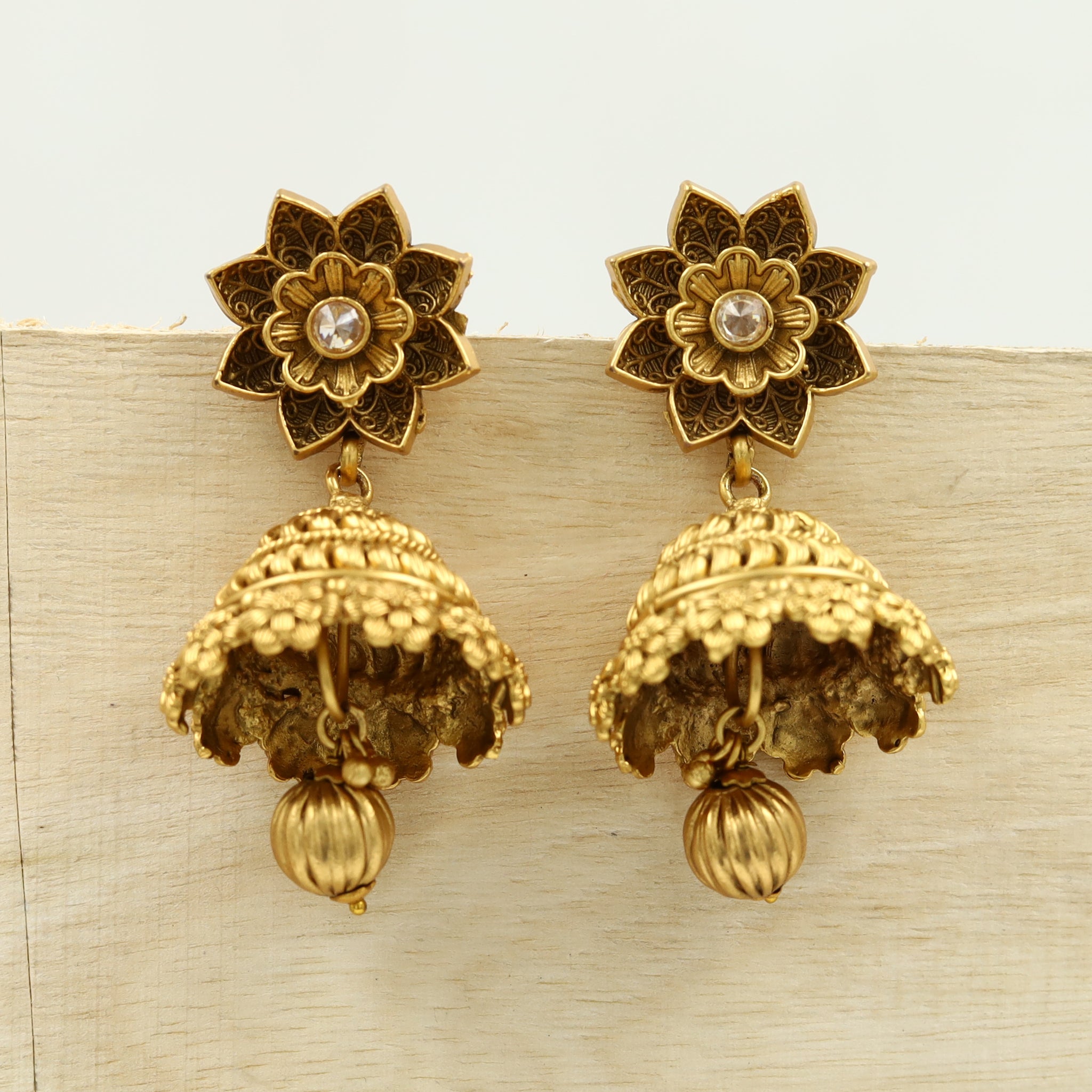 Jhumki Antique Earring 8410-100