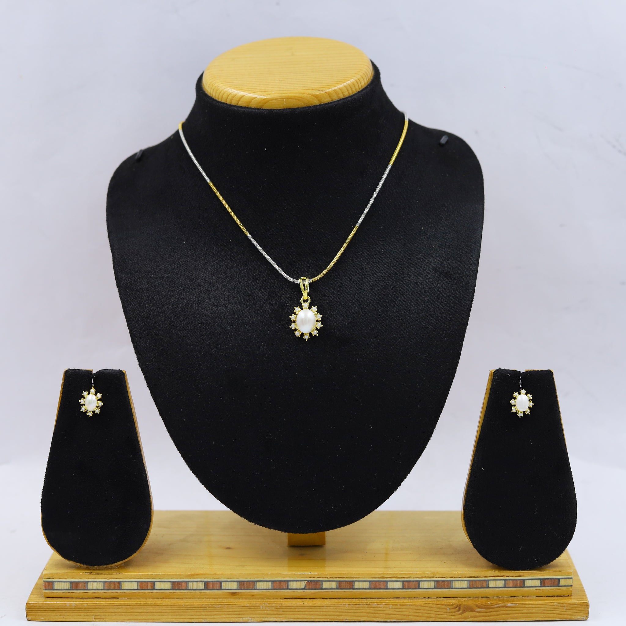 Light Jadau Pendant Set 14633-48