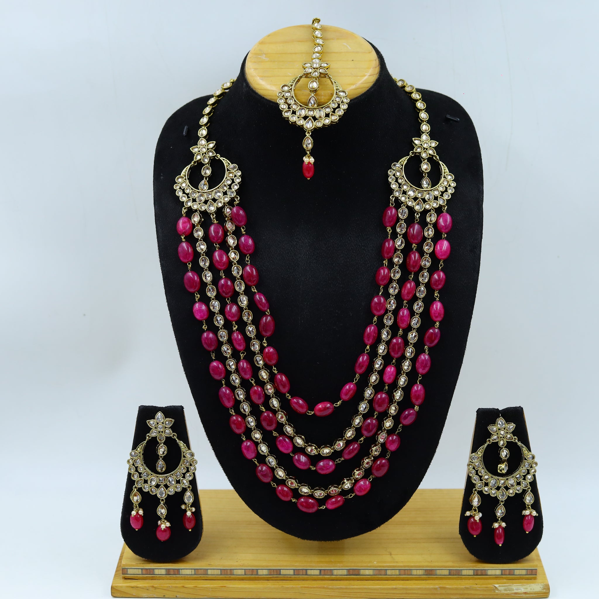 Ruby Antique Necklace Set 12696-9236