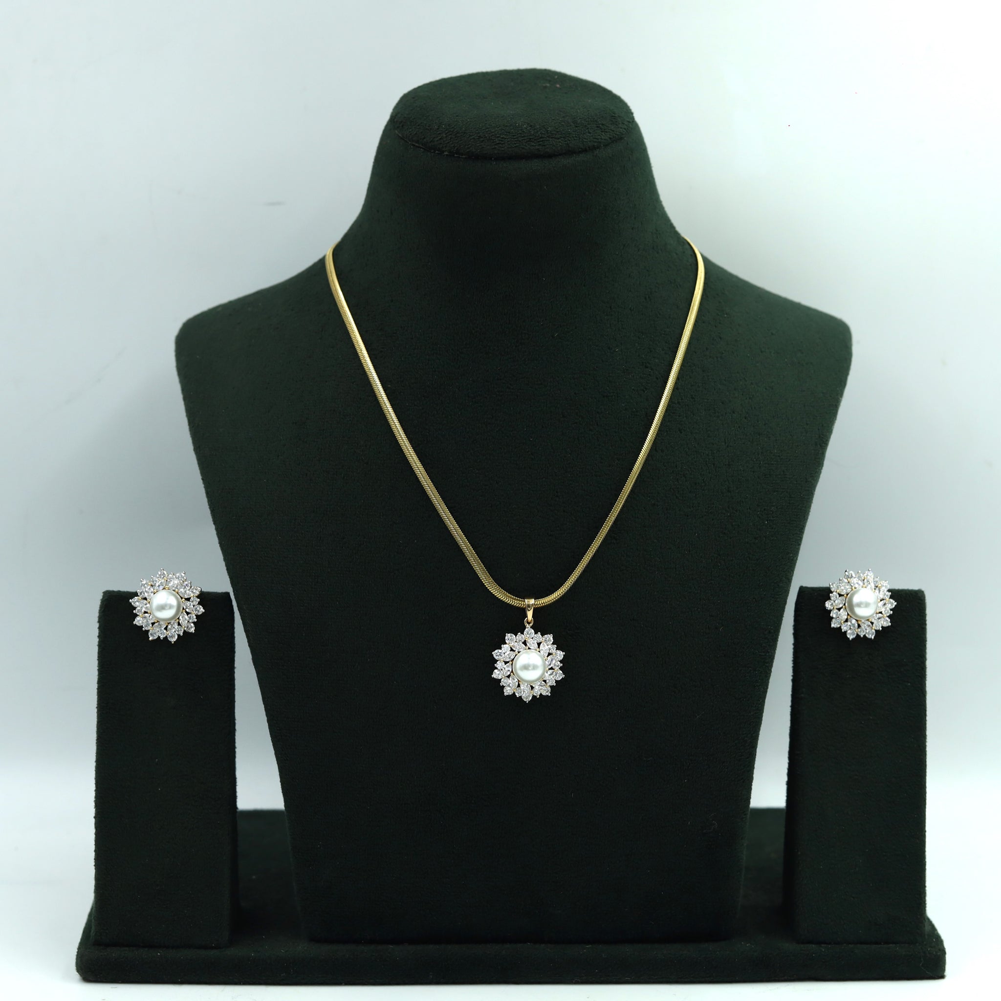 Light Zircon/AD Pendant Set 15382-69