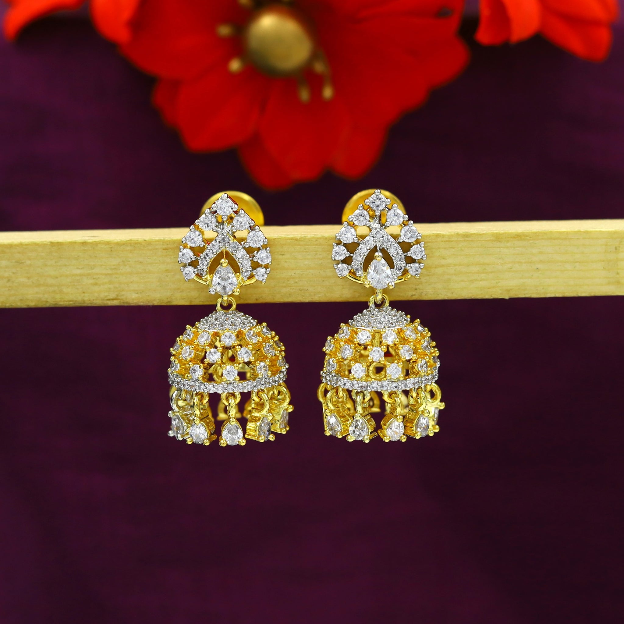 Jhumki Zircon/AD Earring 11949-69