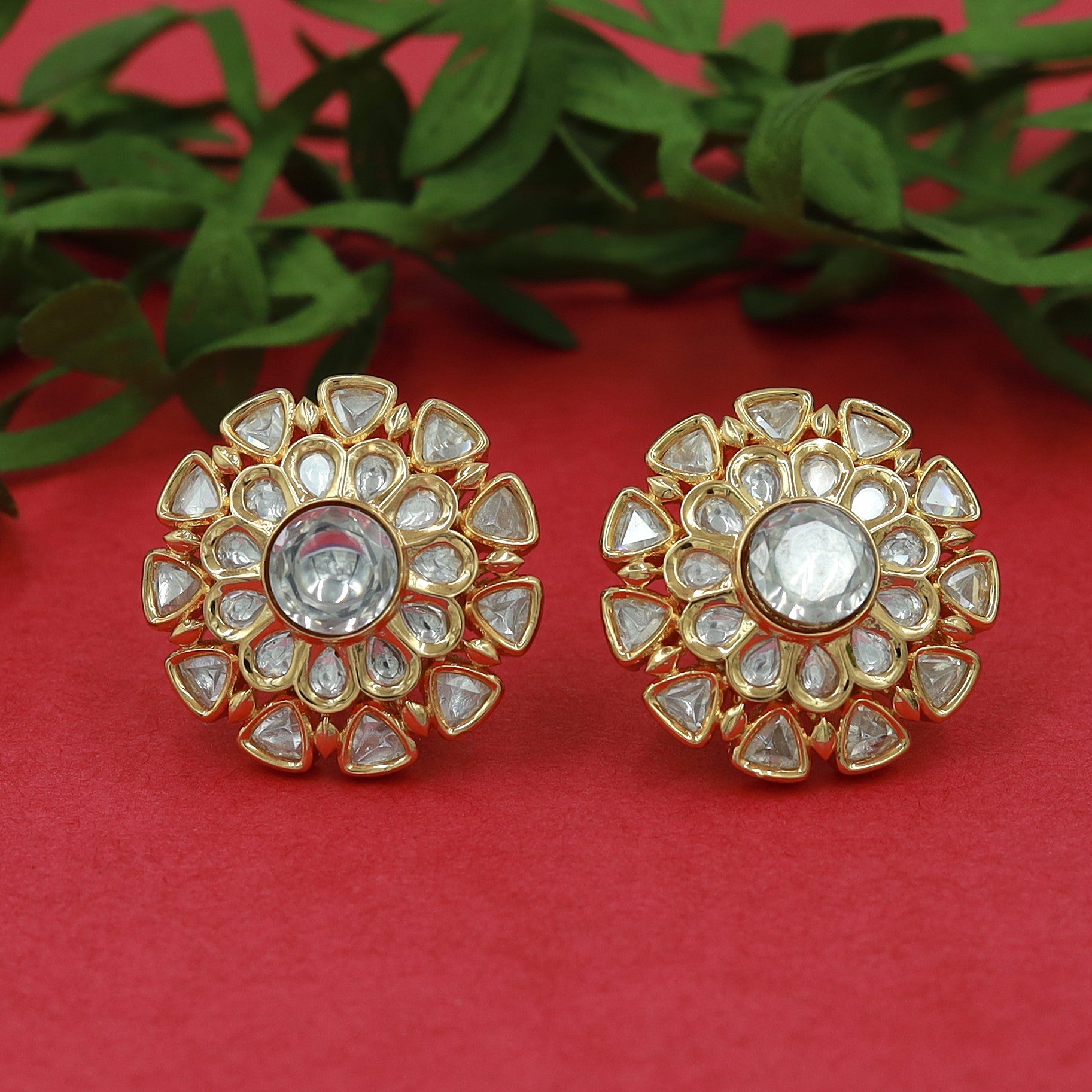 Tops/Studs Kundan Earring 12307-28