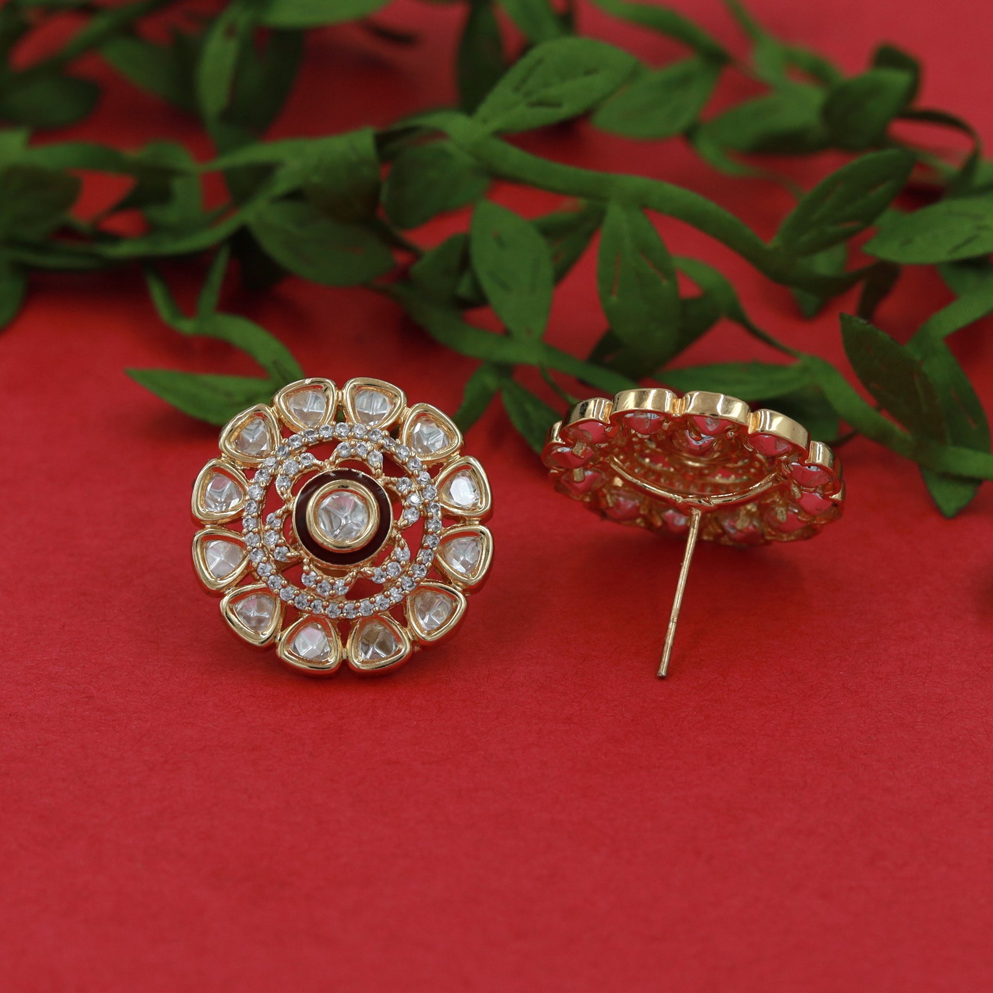 Tops/Studs Kundan Earring 12287-28