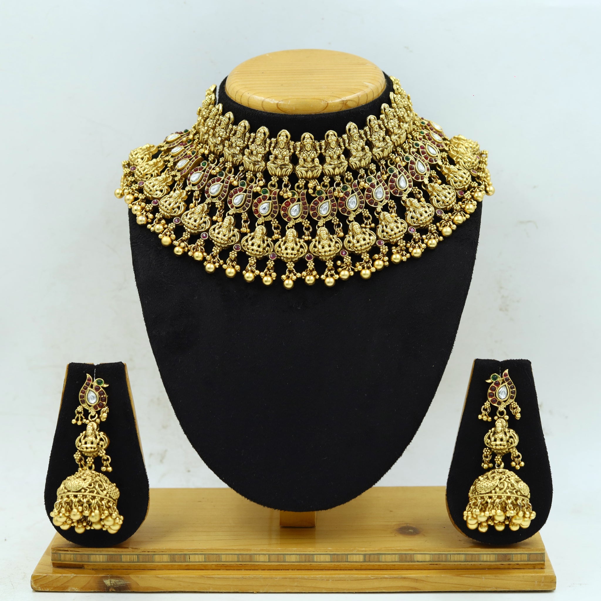 Choker Temple Necklace Set 5501-28