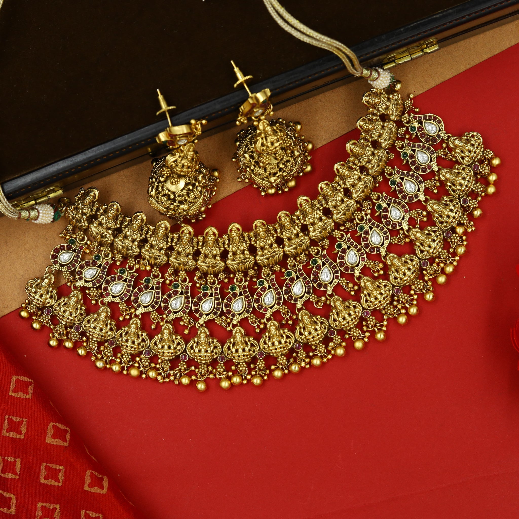 Choker Temple Necklace Set 5501-28