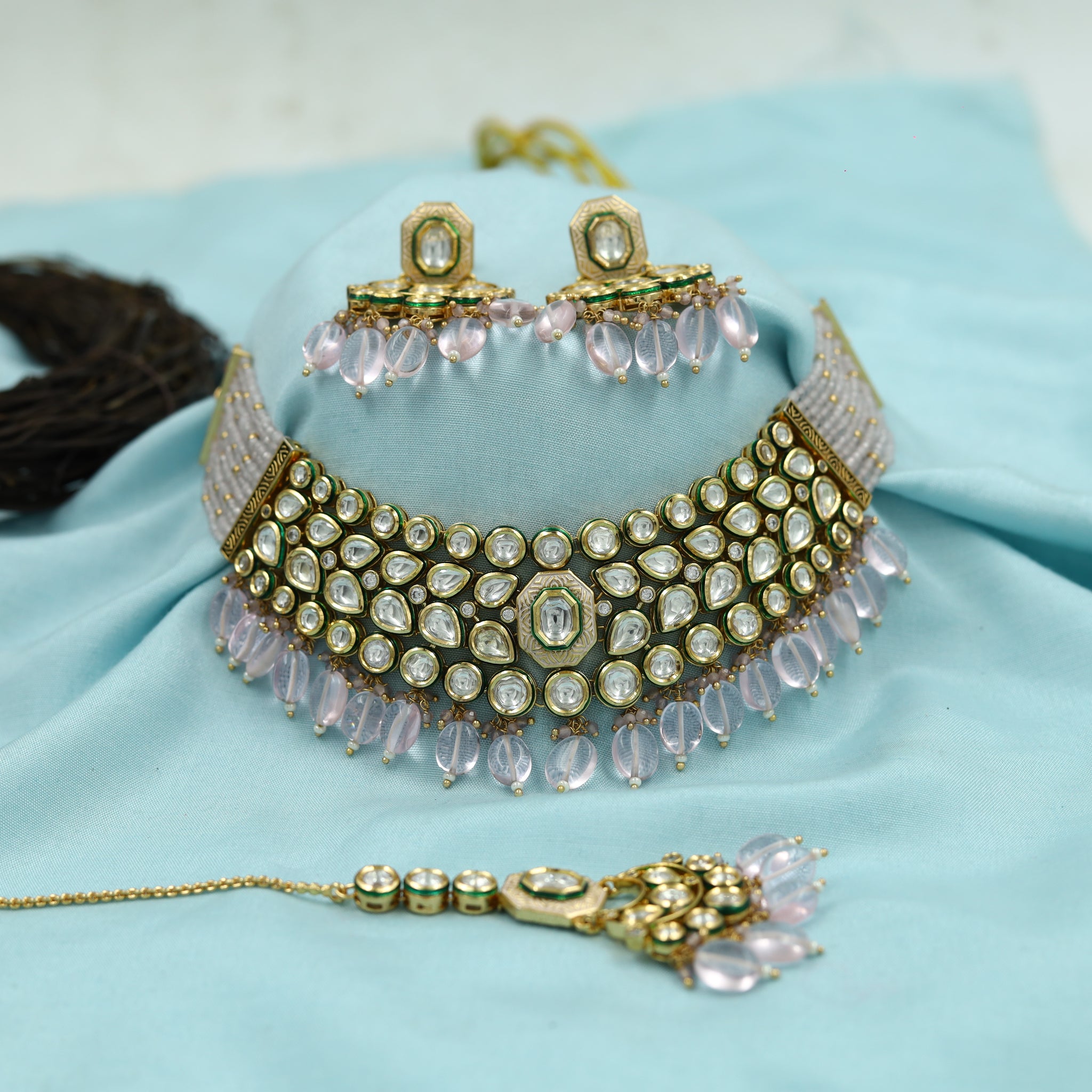 Choker Kundan Necklace Set 8349-04