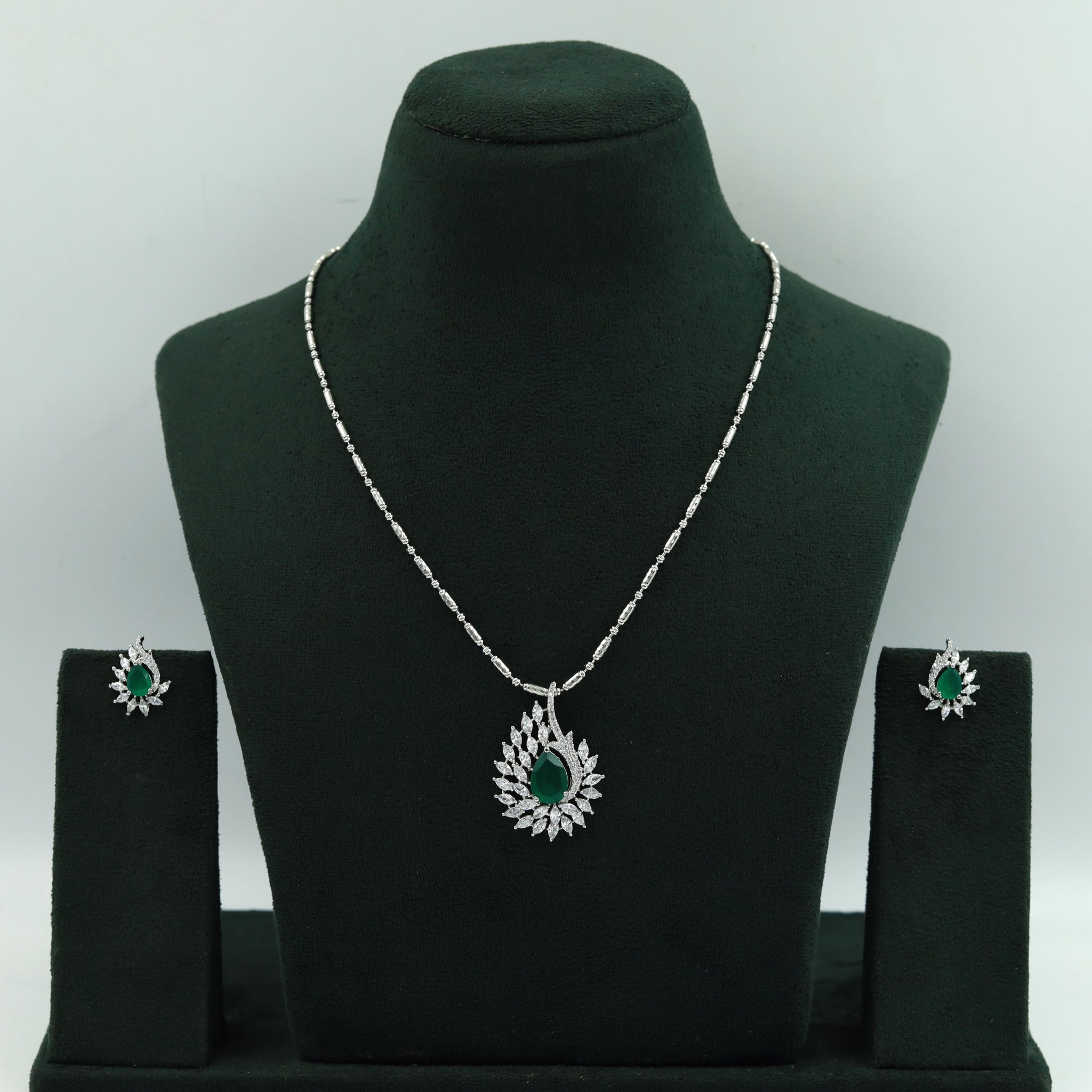 Light Zircon/AD Pendant Set 15269-69