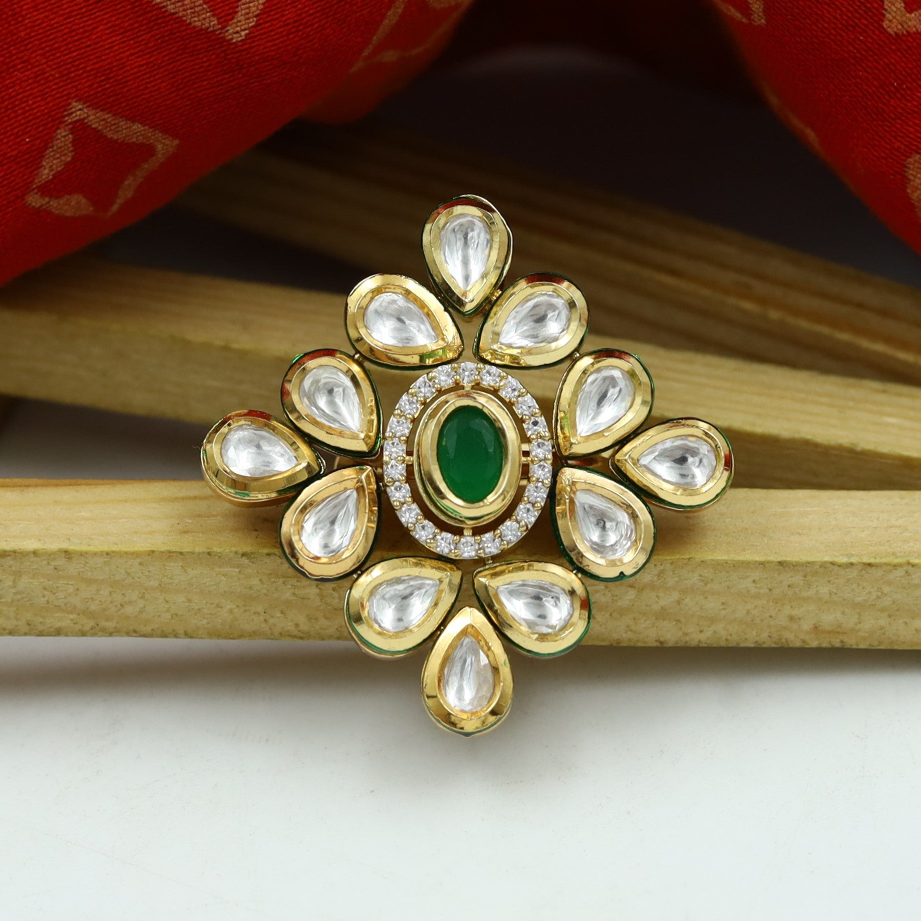 Kundan Adjustable Ring 7522-34