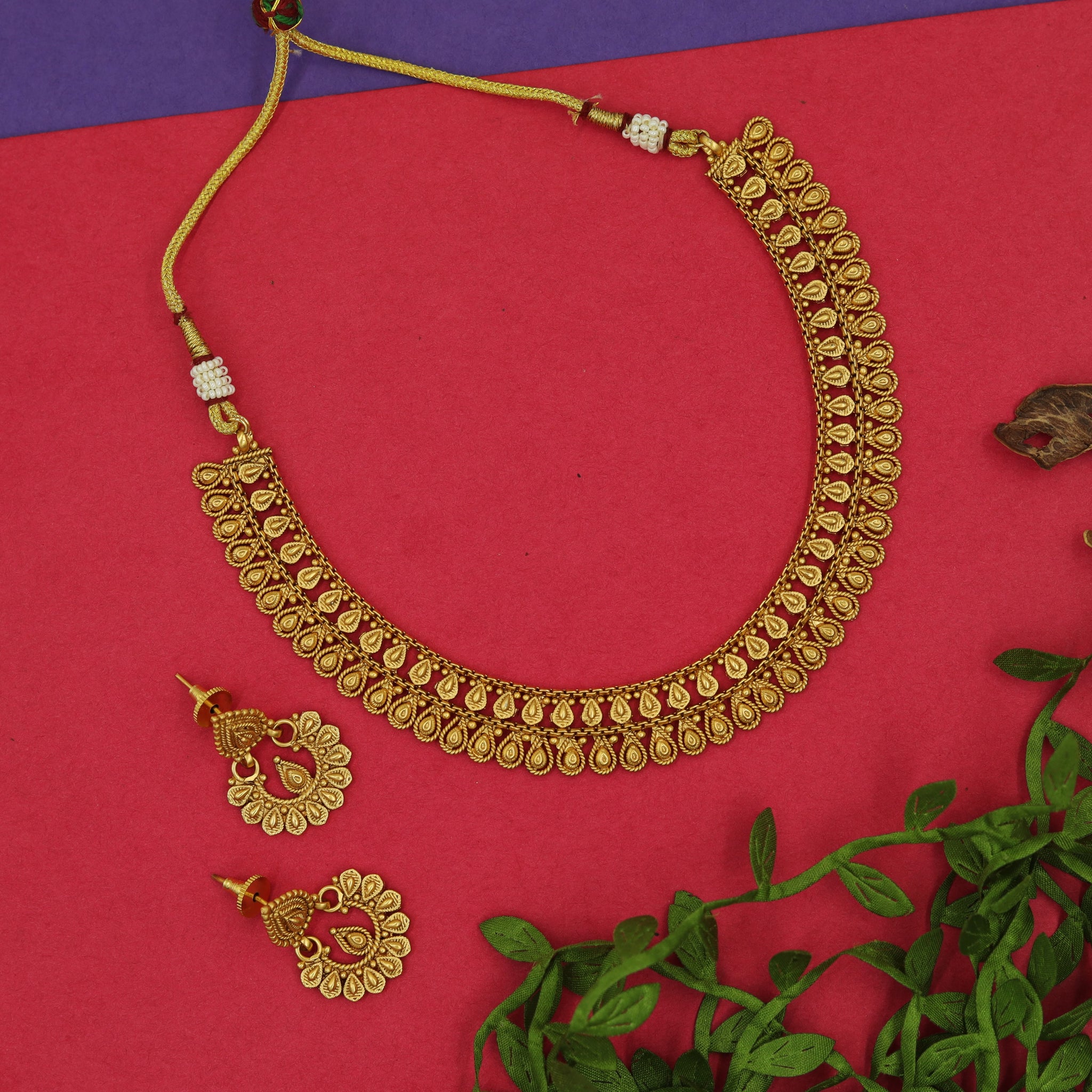 Gold Look Necklace Set 15045-33