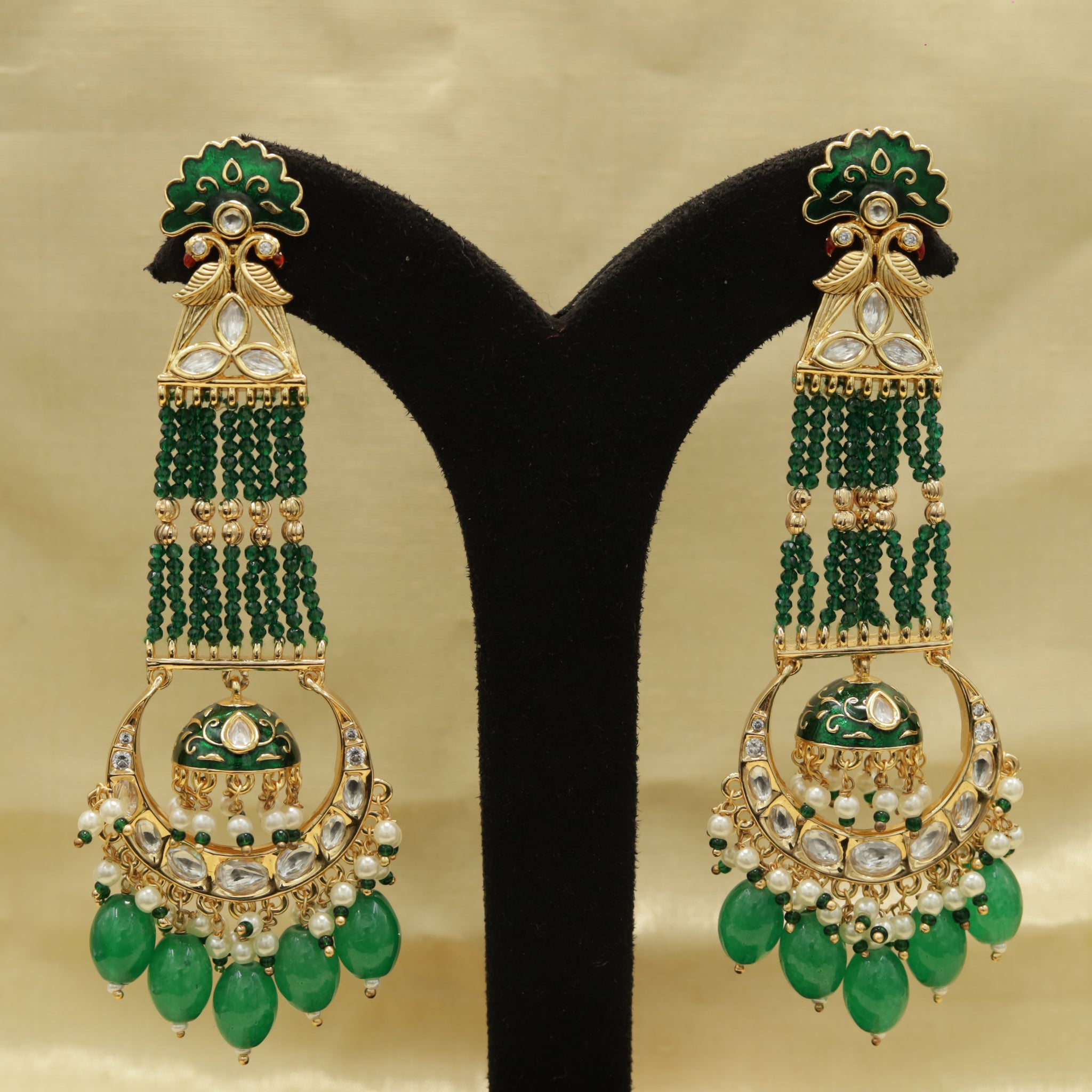 Chandbali Kundan Earring 7547-34 - Dazzles Jewellery