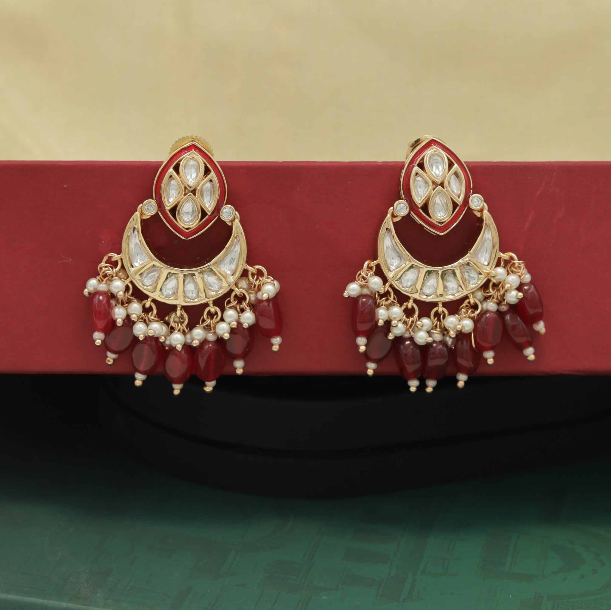 Chandbali Kundan Earring 7500-34