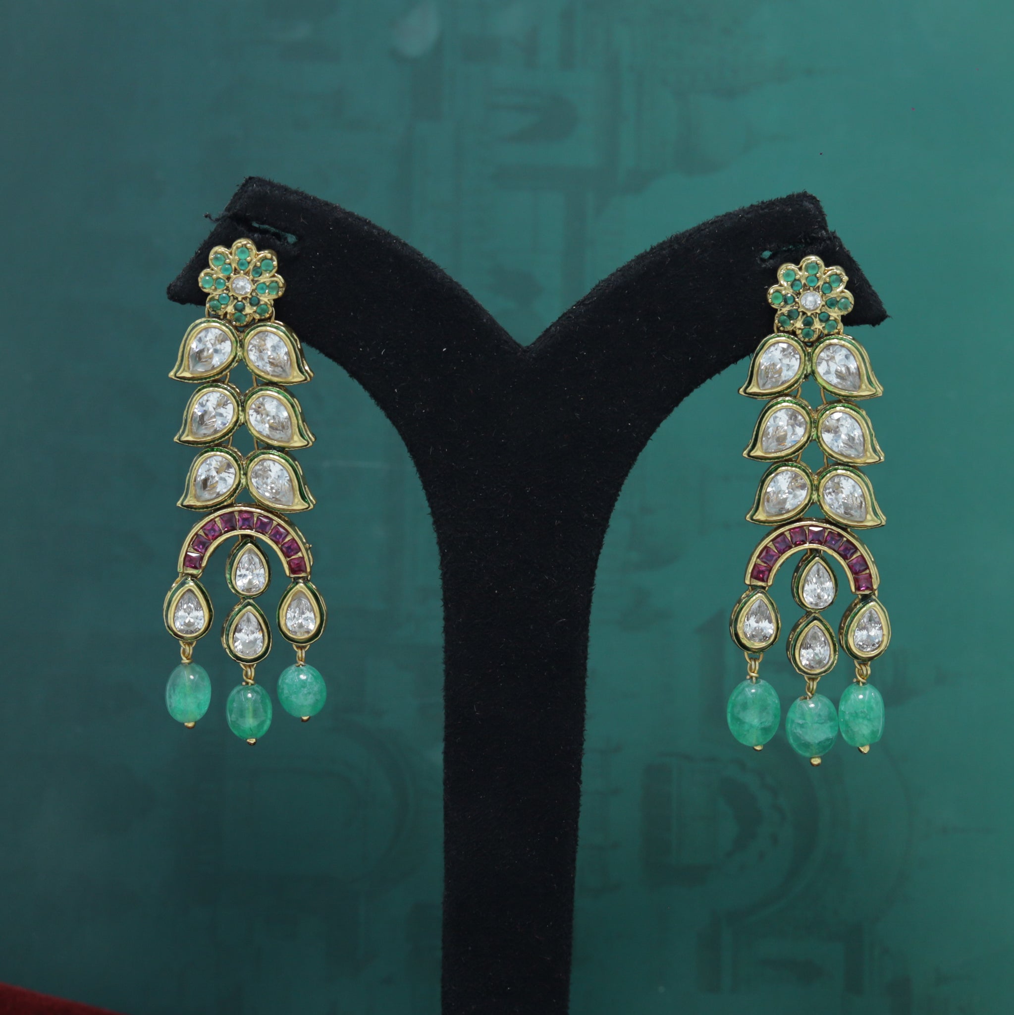 Long Polki Earring 13342-0333