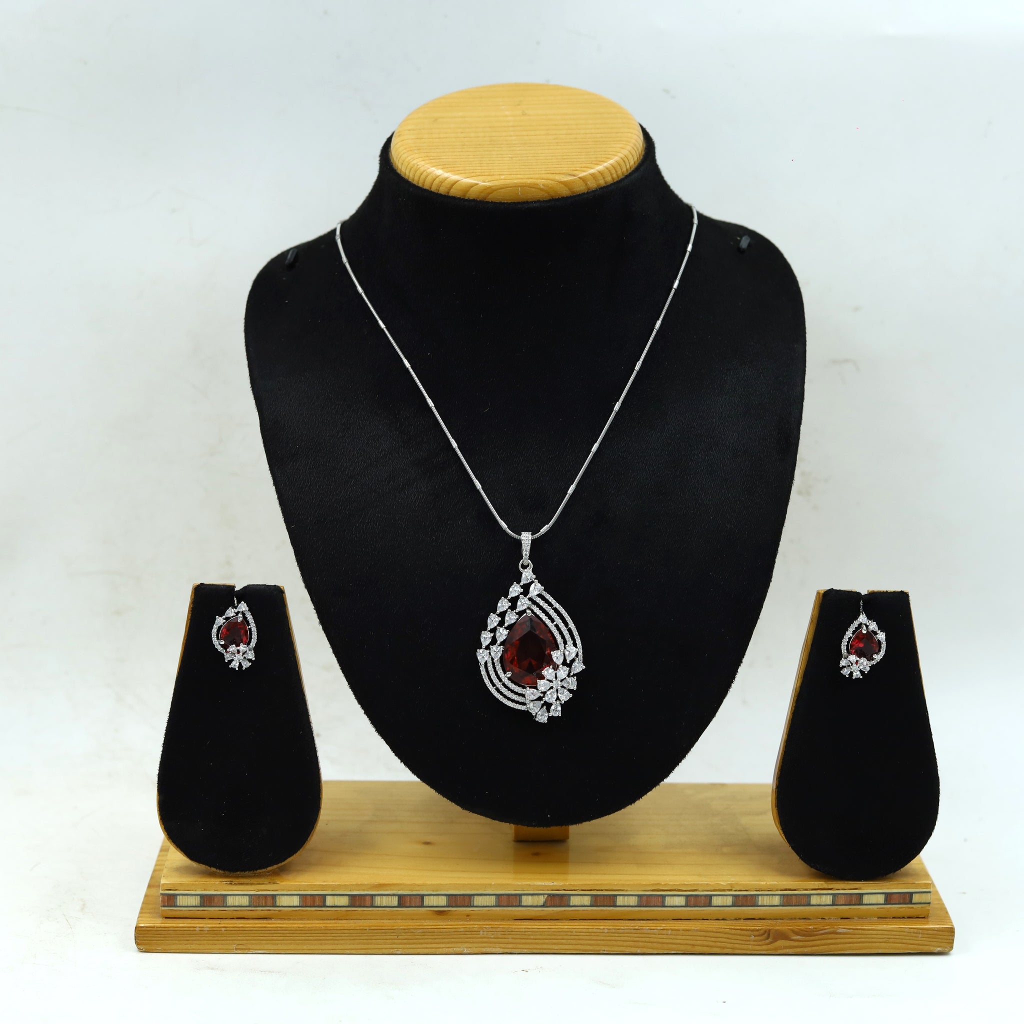 Light Zircon/AD Pendant Set 14868-08