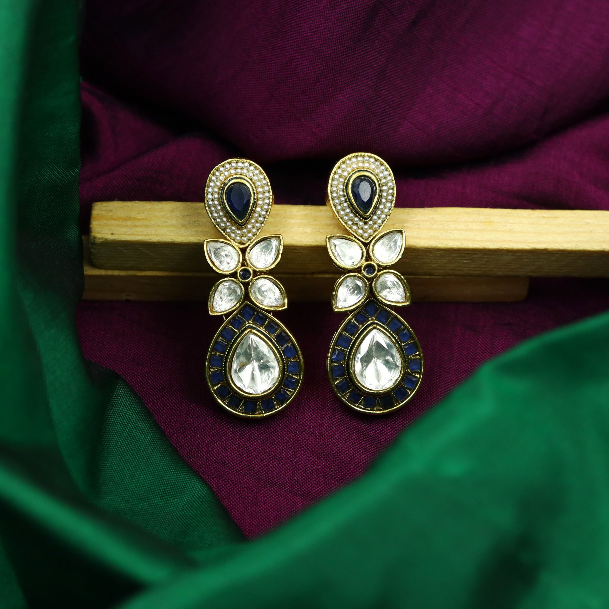 Danglers Polki Earring 14952-21