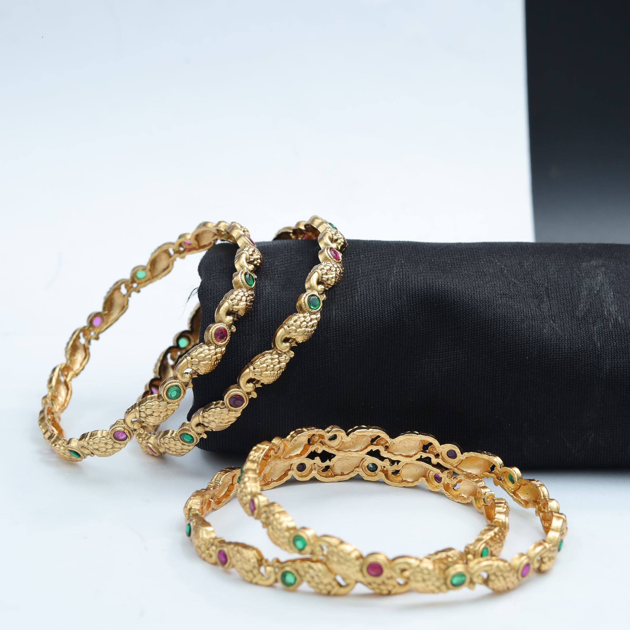 Antique Gold Finish Bangles/Kada 6336-28