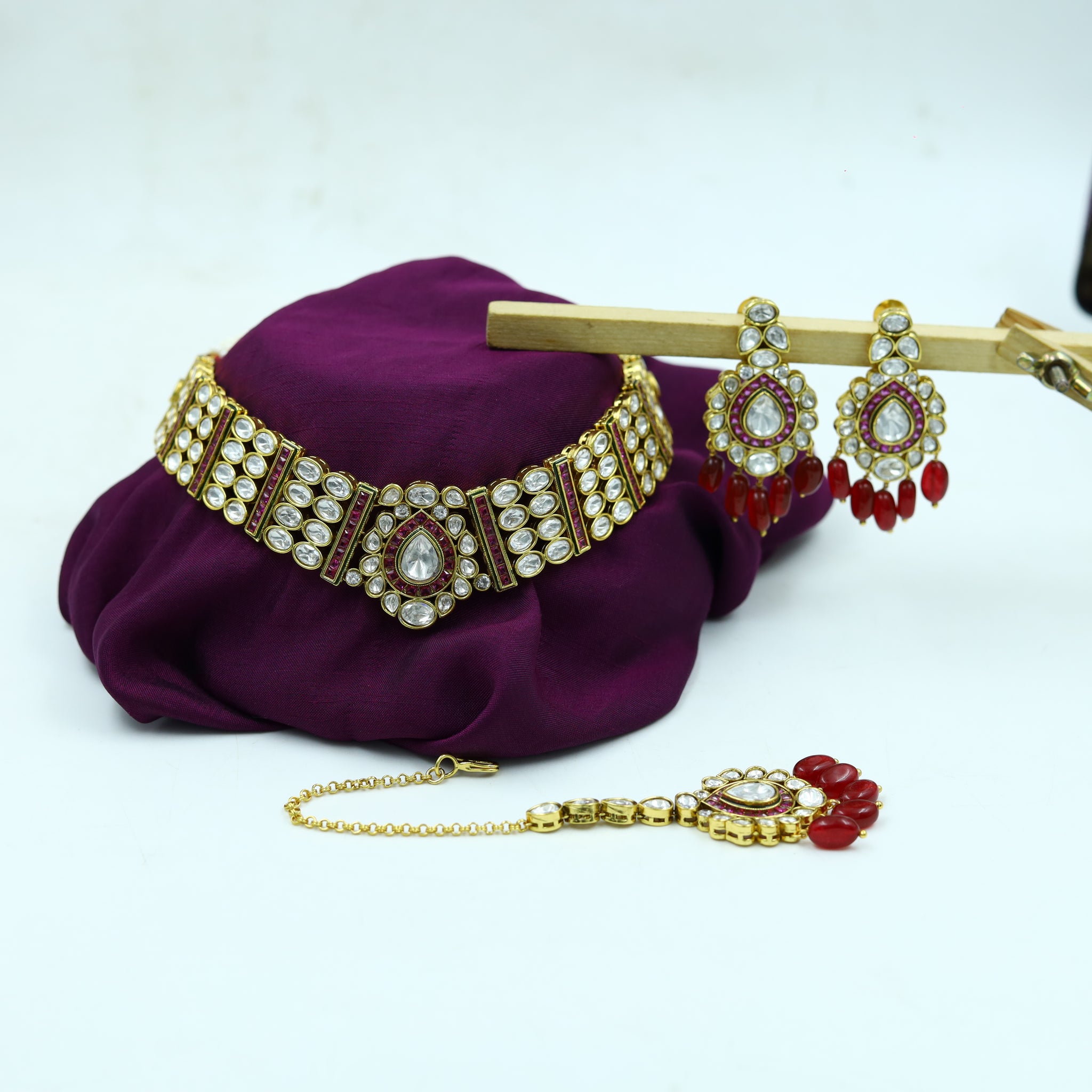 Choker Polki Necklace Set 14894-21