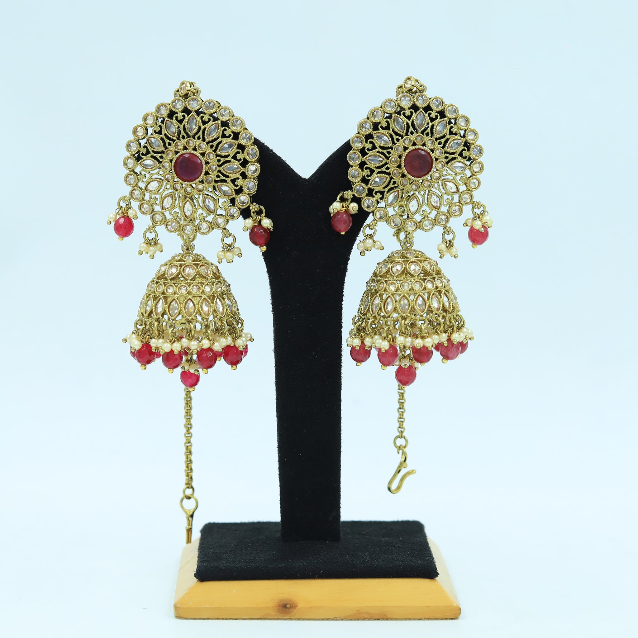 Ruby Mehandi Polish Jhumki 2861-6926