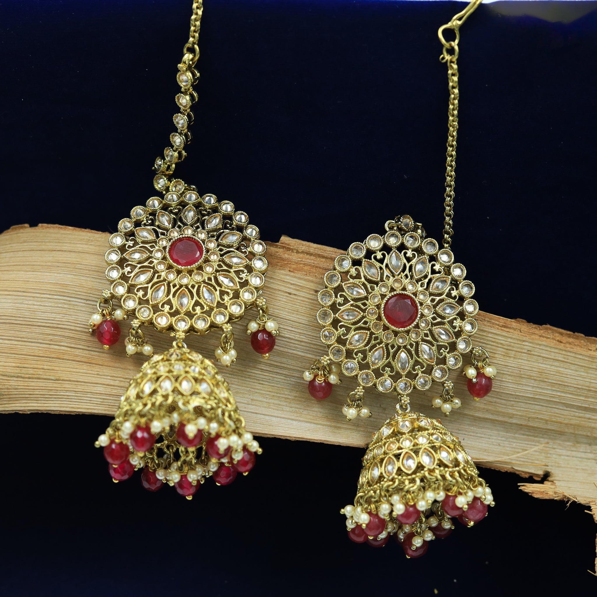 Ruby Mehandi Polish Jhumki 2861-6926