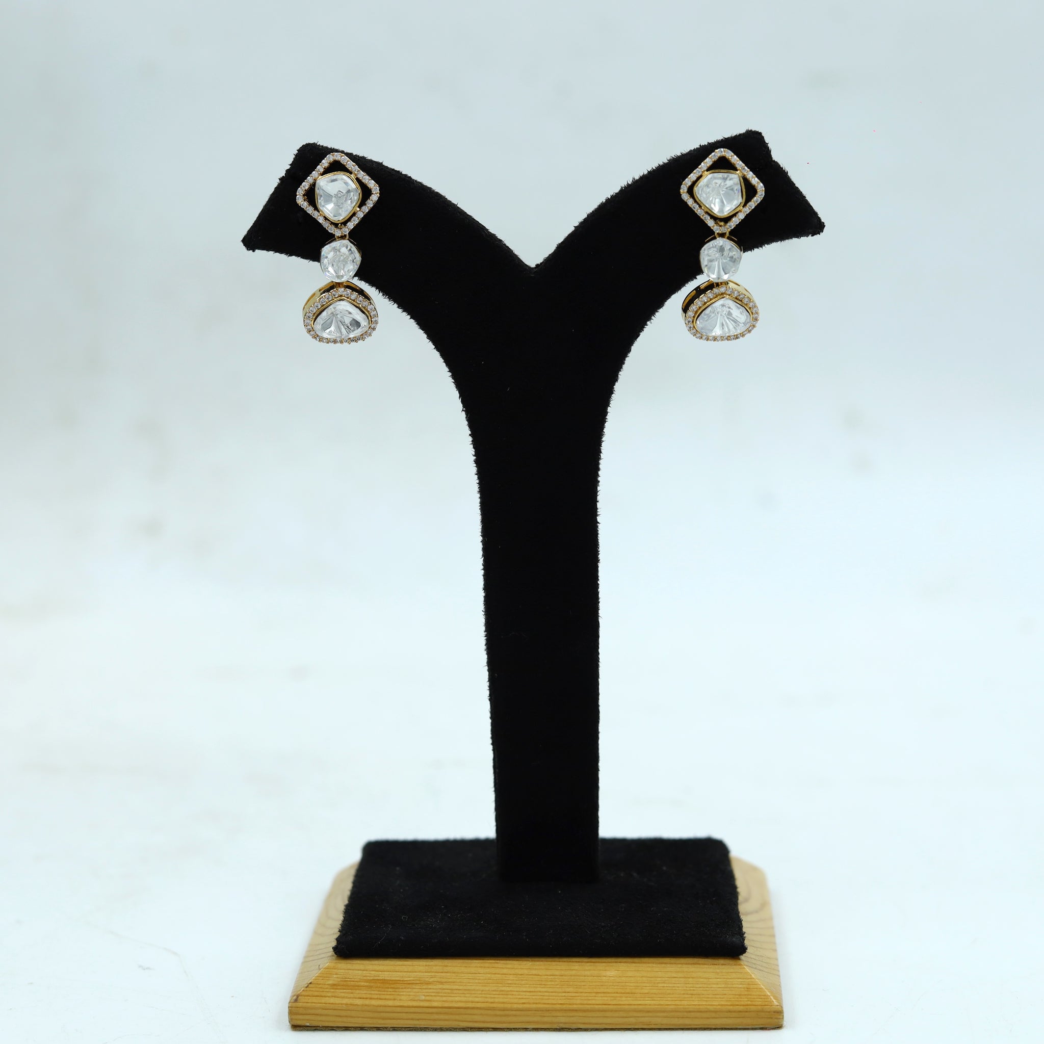 Moissanite Light Earring Kundan Earring 15072-87