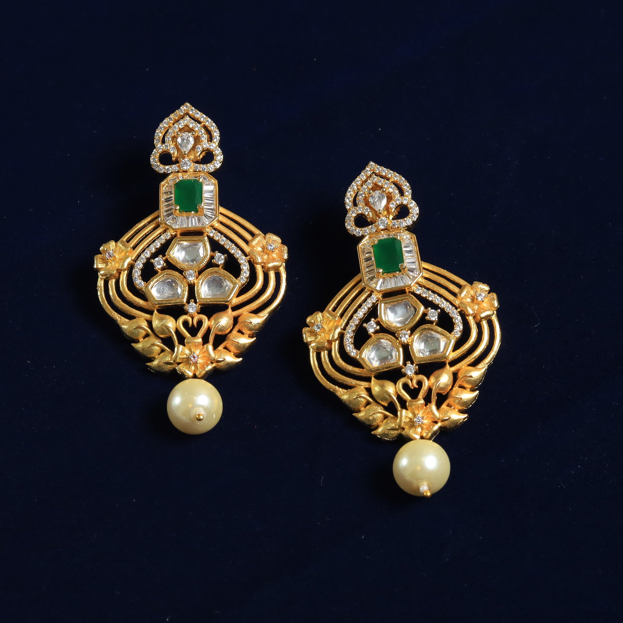 Green Zircon/AD Pendant Set 1291-5356