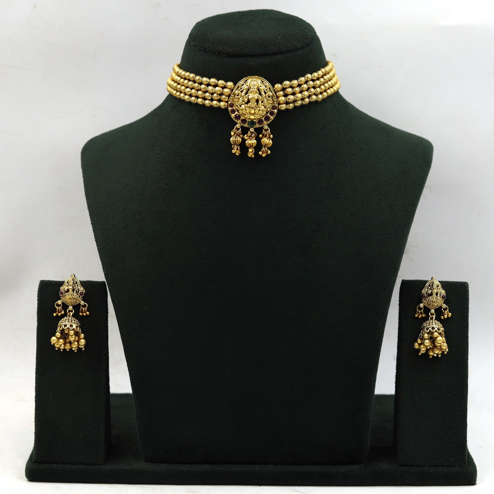 Choker Temple Necklace Set 14898-21