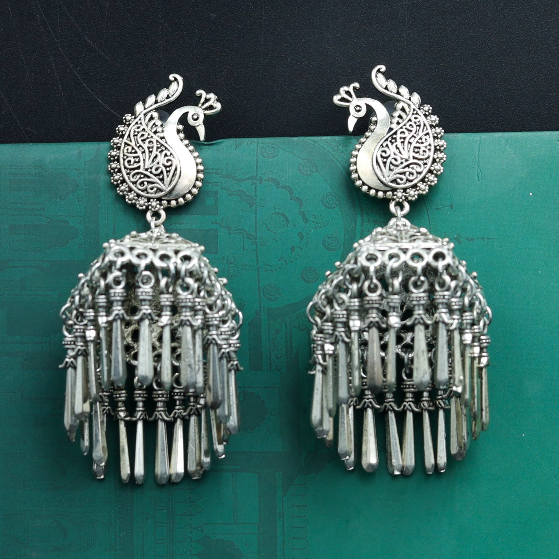 Jhumki Oxidized Earring 7677-82