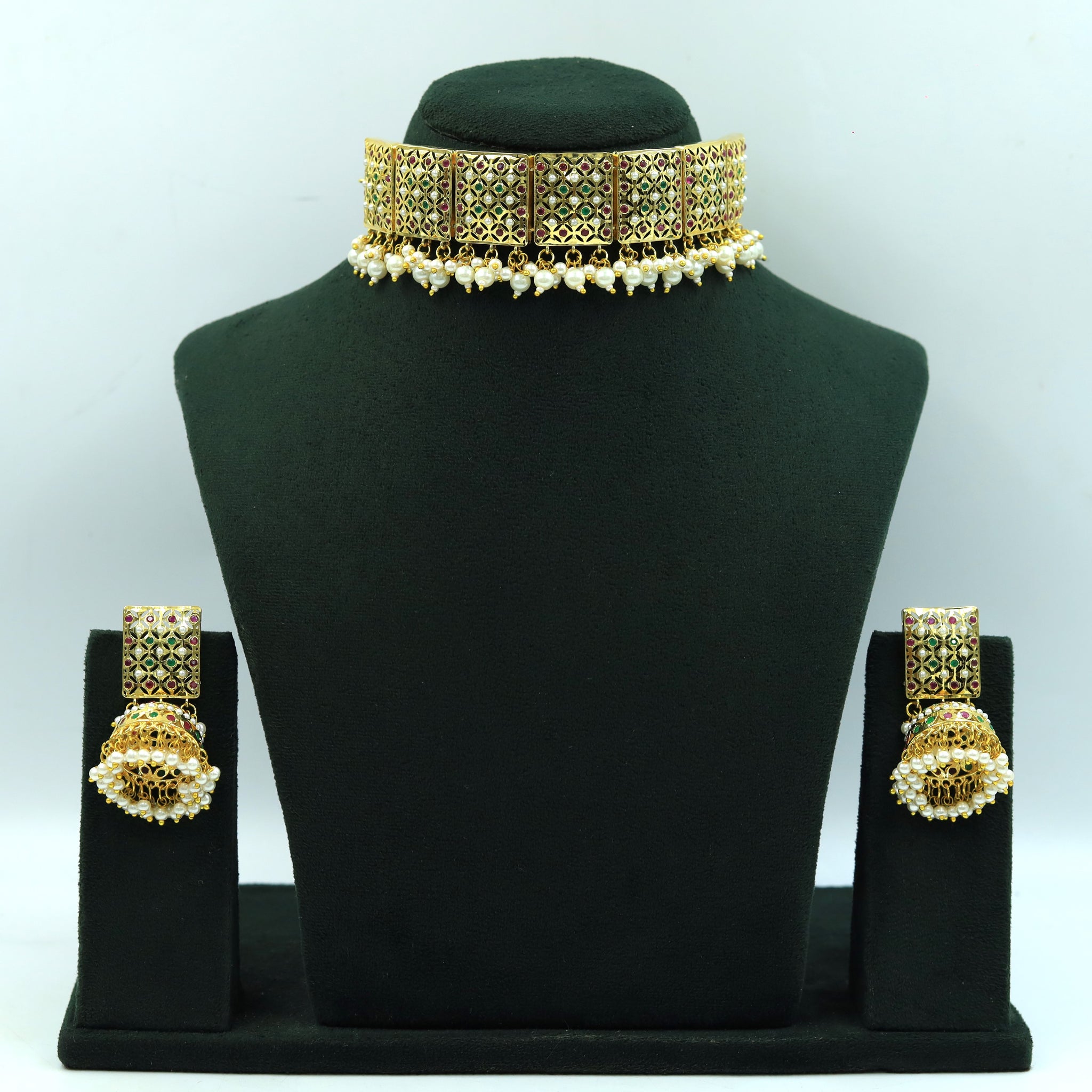 Choker Jadau Necklace Set 15976-65