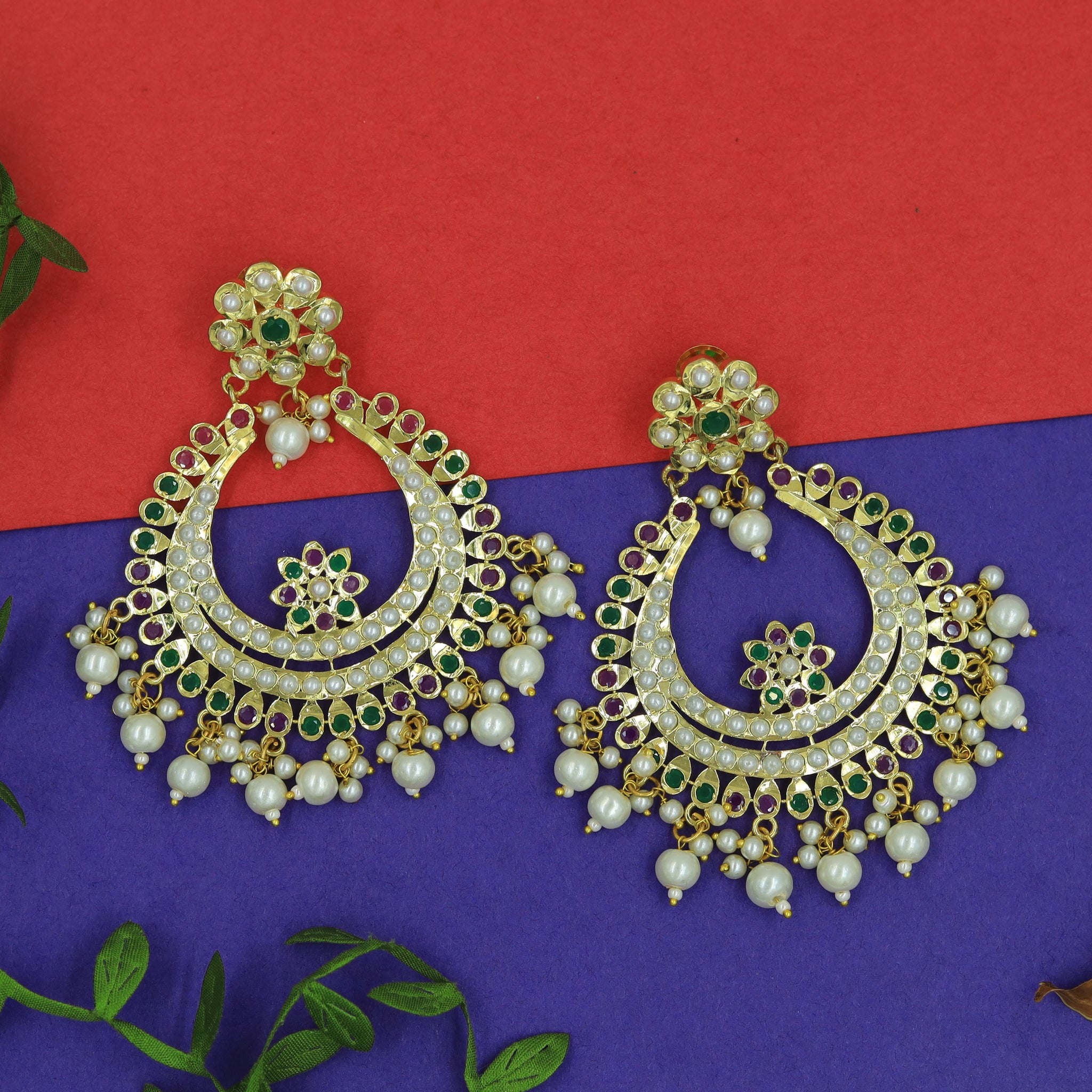 Chandbali Jadau Earring 16002-65