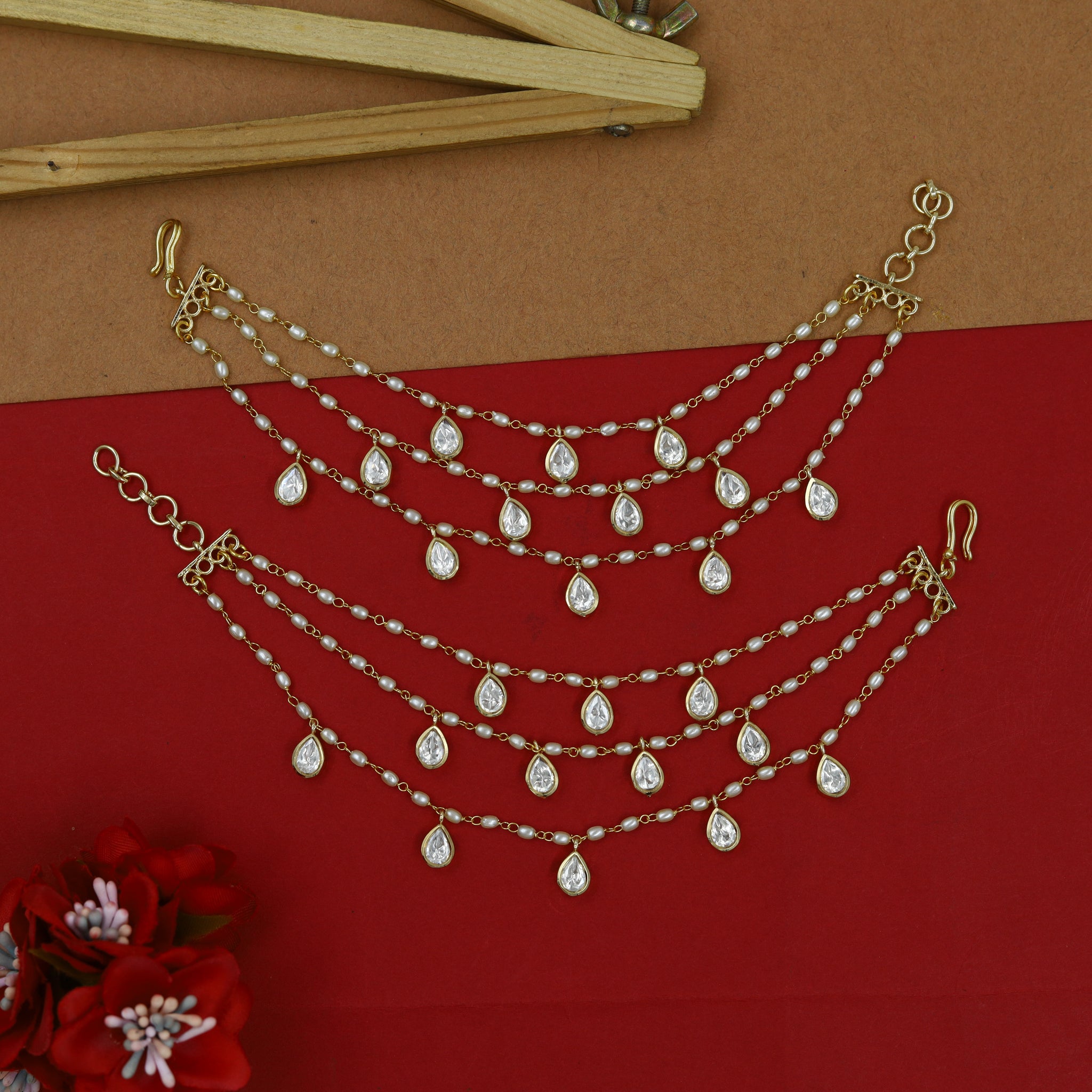 Kundan Kan Chain 15225-68