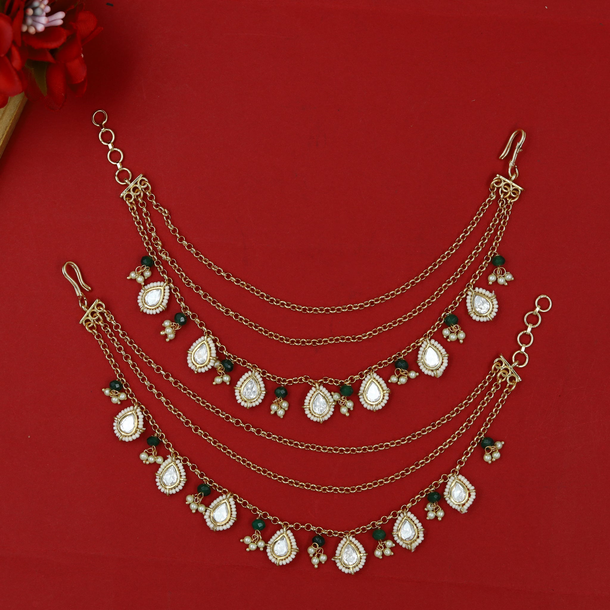 Kundan Kan Chain 15224-68