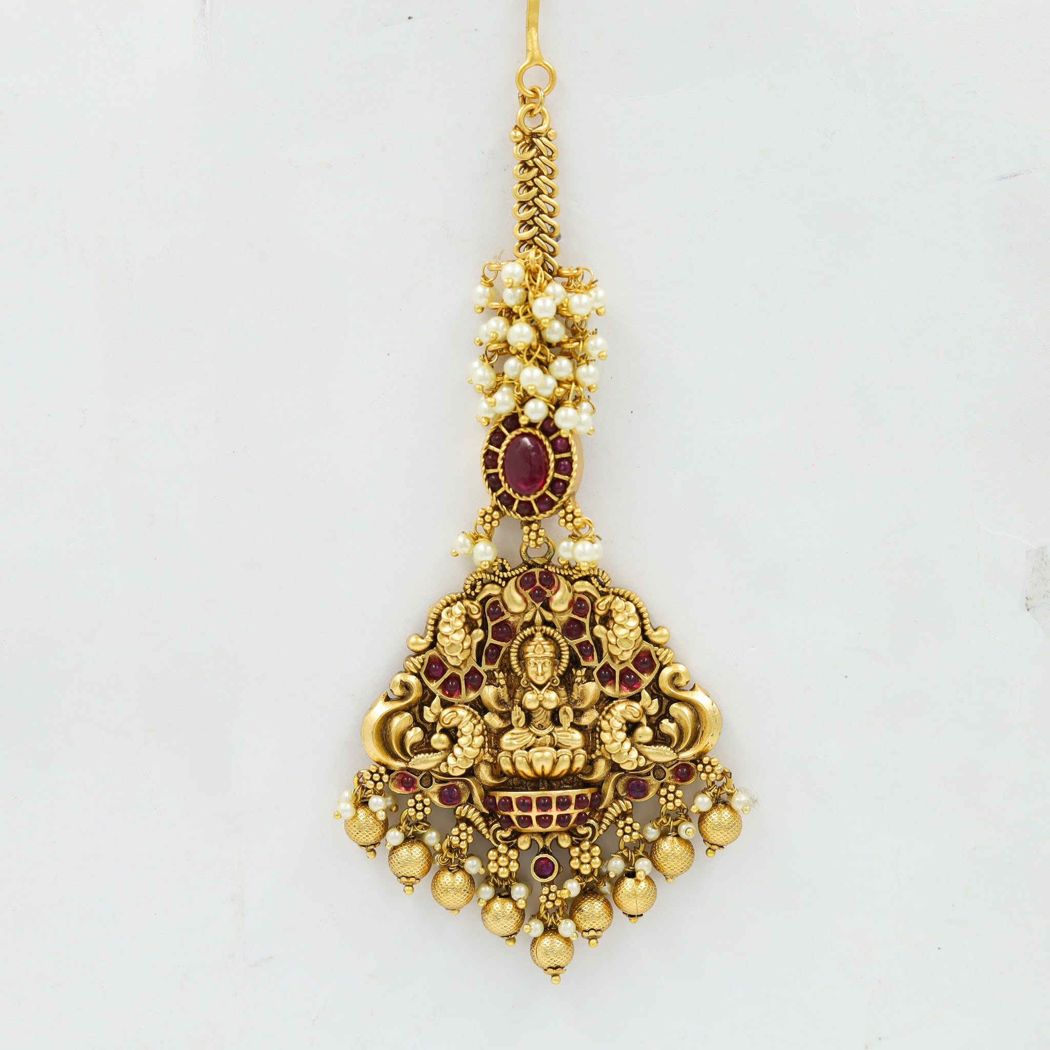 Antique Gold Polish Maang Tikka 3800-28