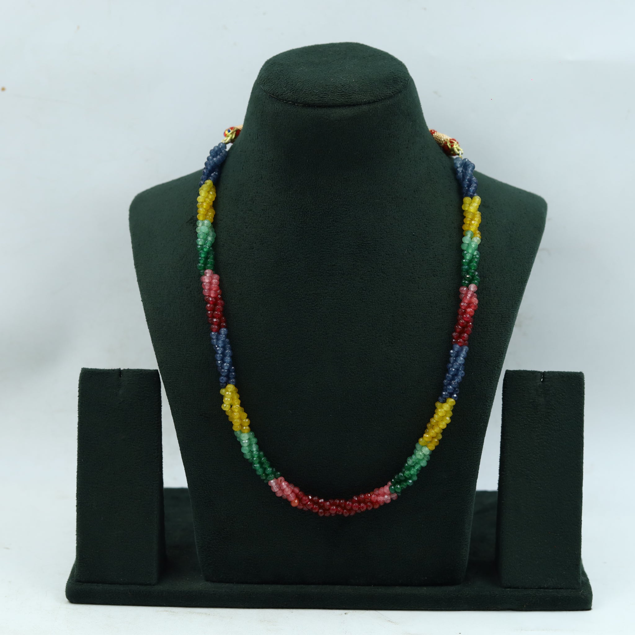 3 Line Twisted Rainbow Pearl Mala 14970-35