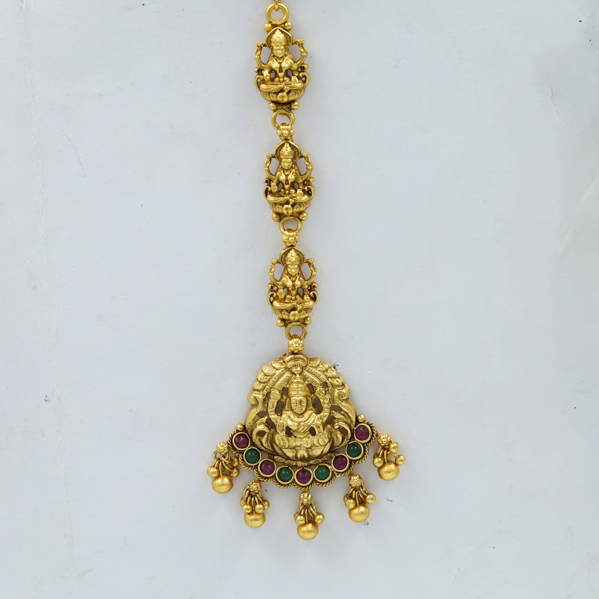 Antique Gold Polish Maang Tikka 3821-28