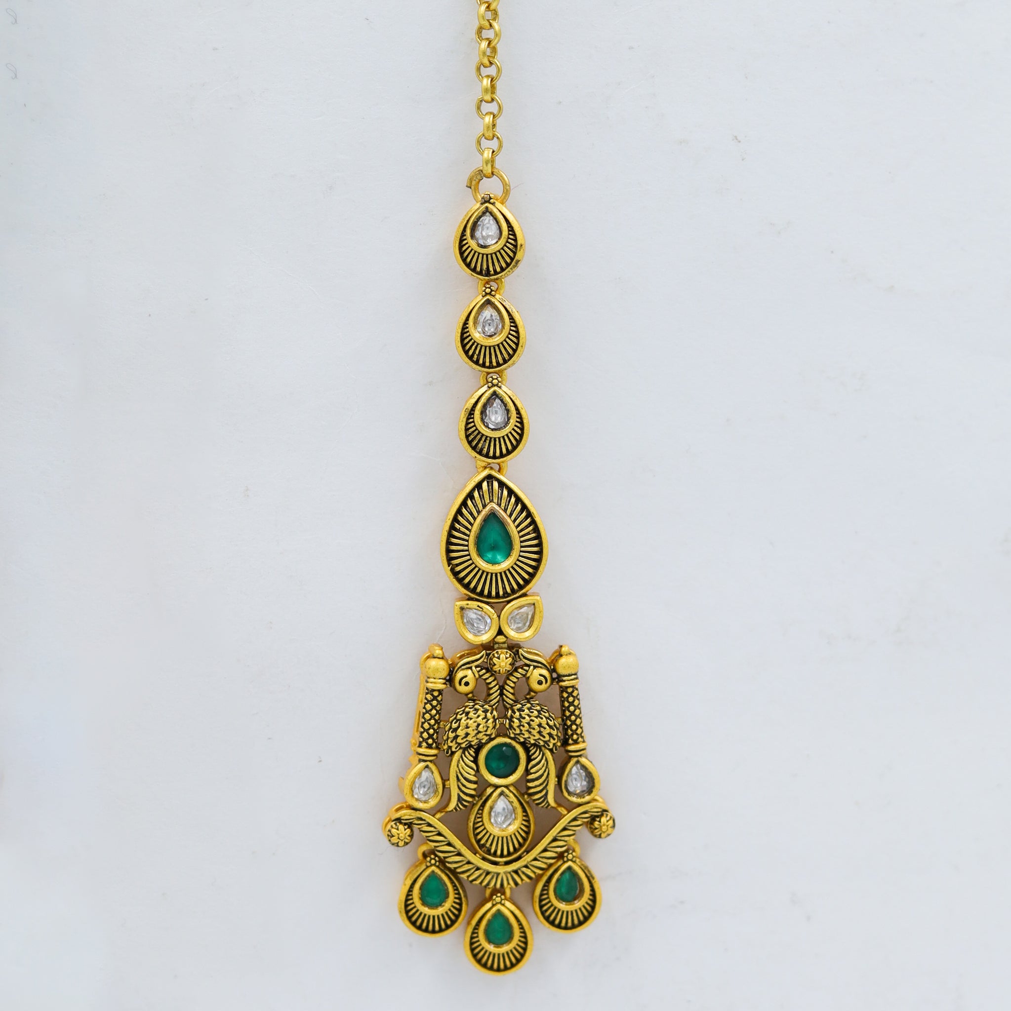 Antique Gold Polish Maang Tikka 5651-100