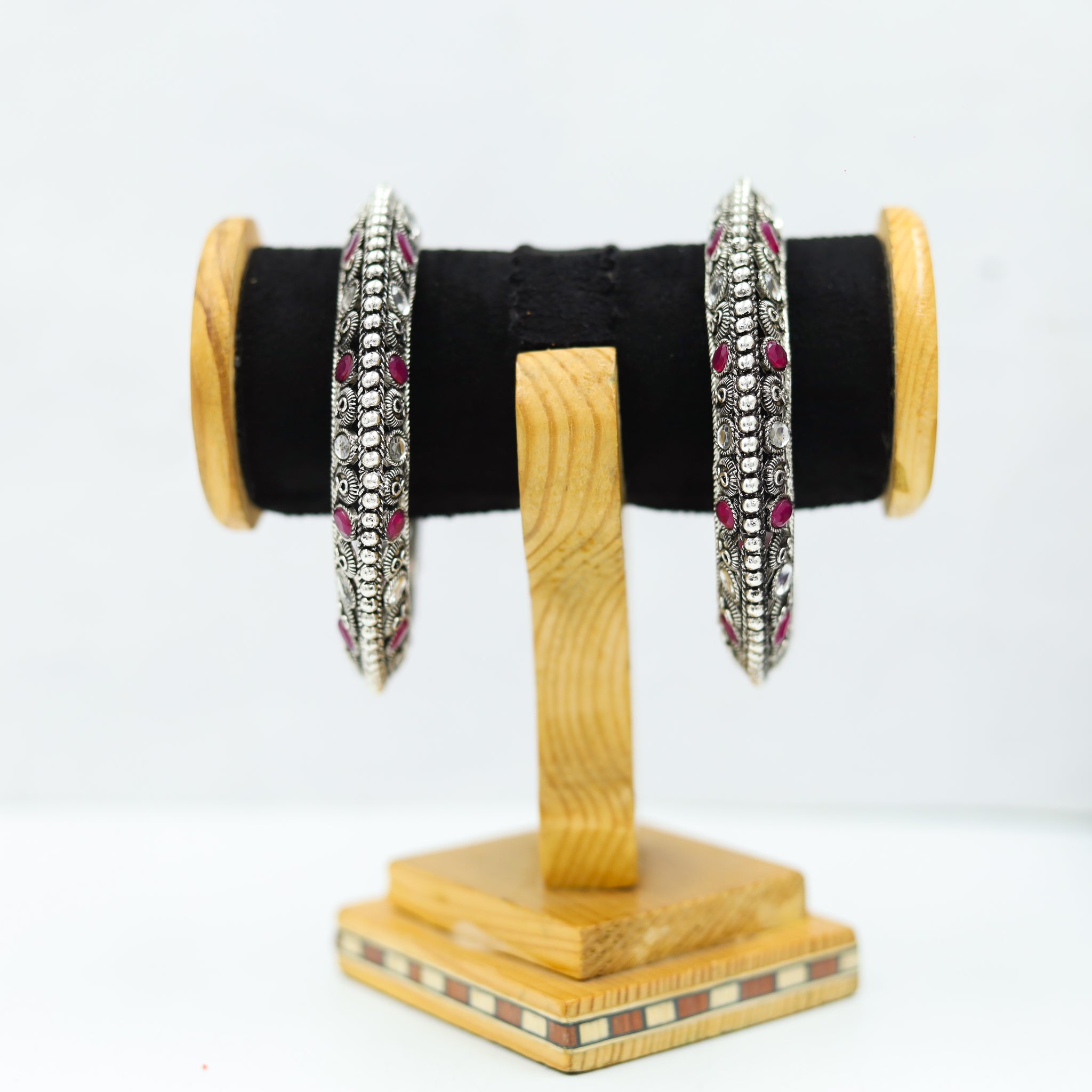 Silver Oxidized Bangles/Kada 7592-82