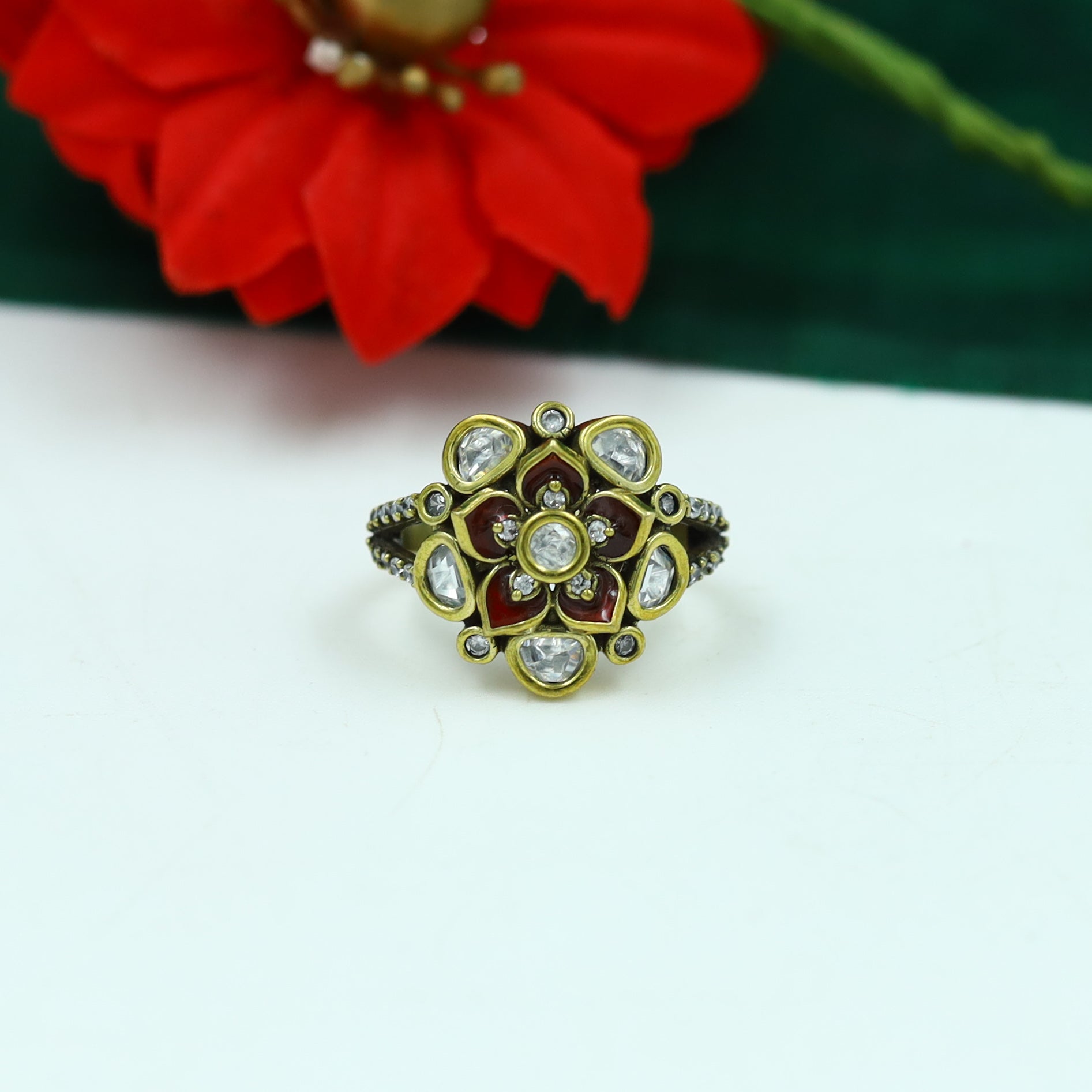 Kundan Ring 15468-34