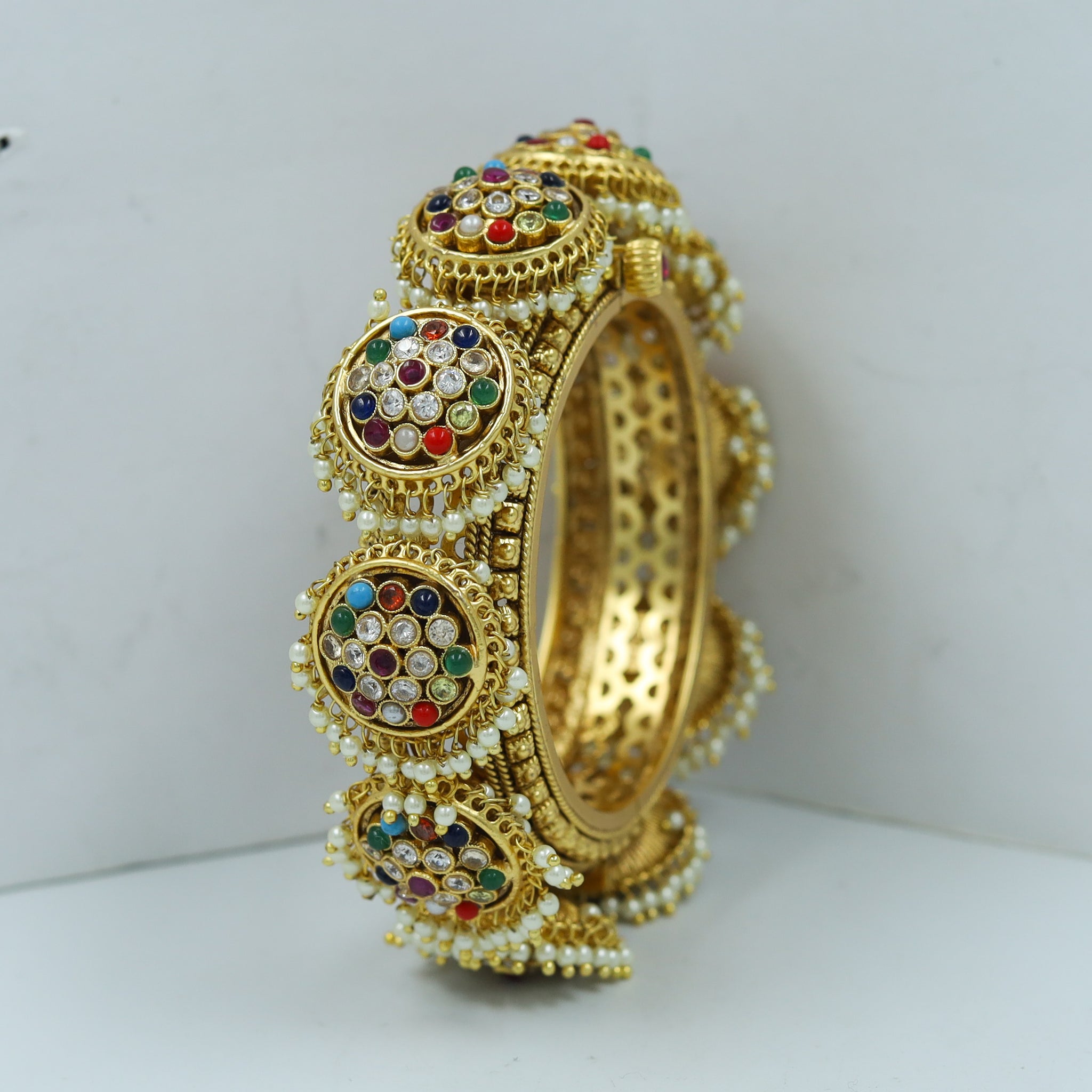 Antique Gold Finish Bangles/Kada 6343-28