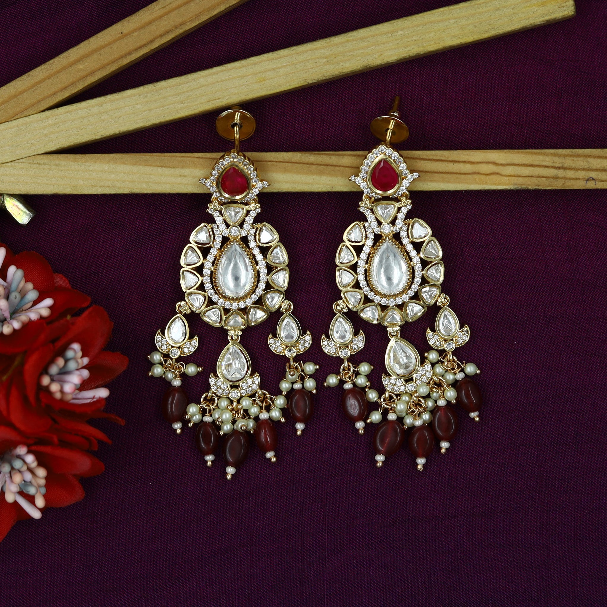 Bridal Choker Kundan Necklace Set 15625-28