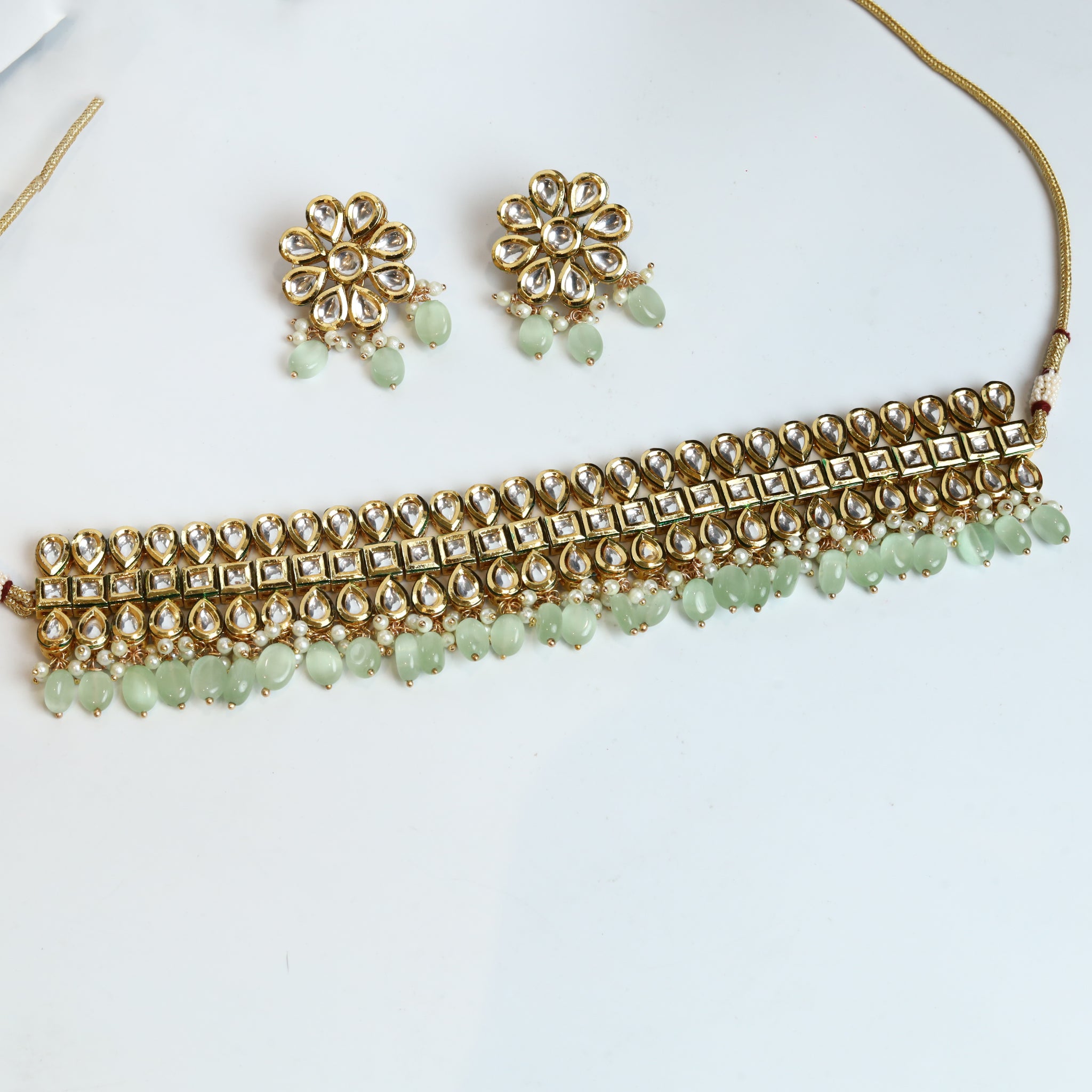 Kundan Pearl Choker Set 17932-5114