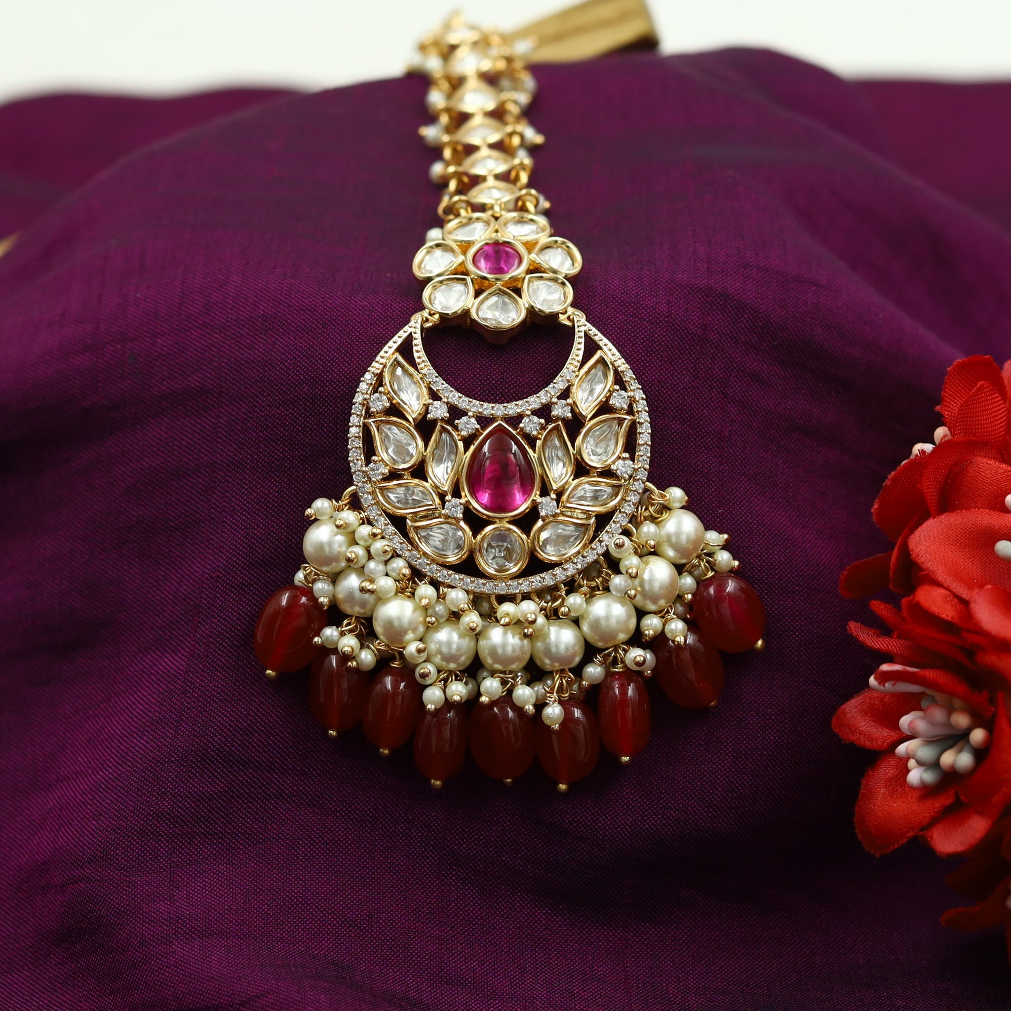 Bridal Choker Kundan Necklace Set 15608-28