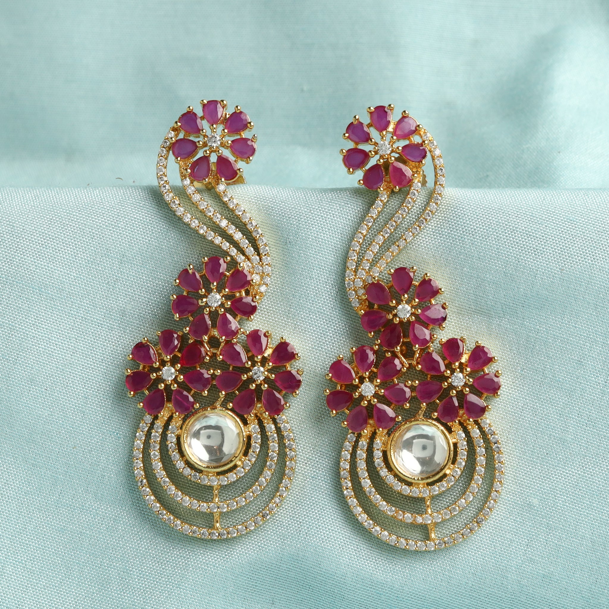 Ruby Zircon/AD Earring 1335-5400