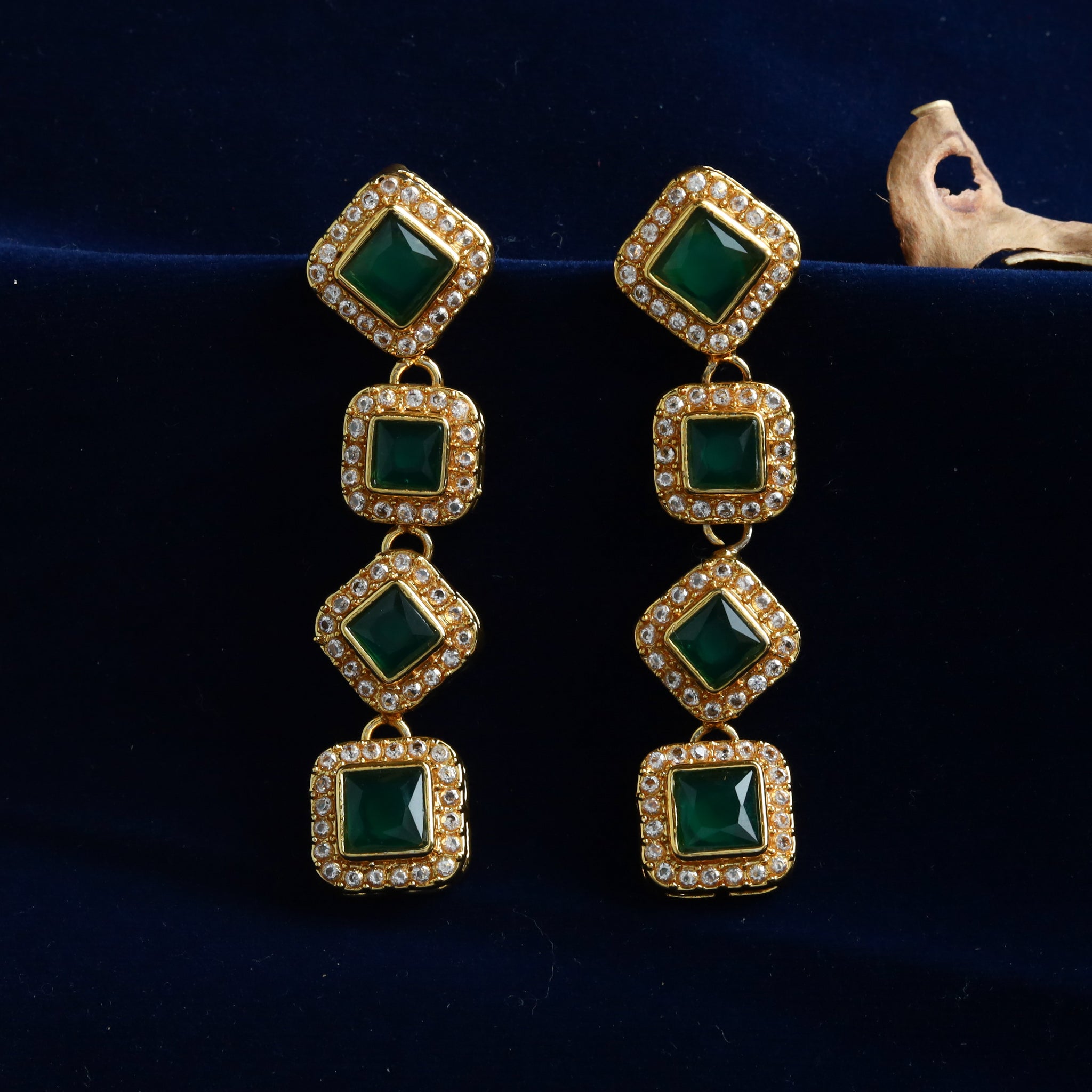 Stylish Danglers - Gold Plated Earring 9178-100