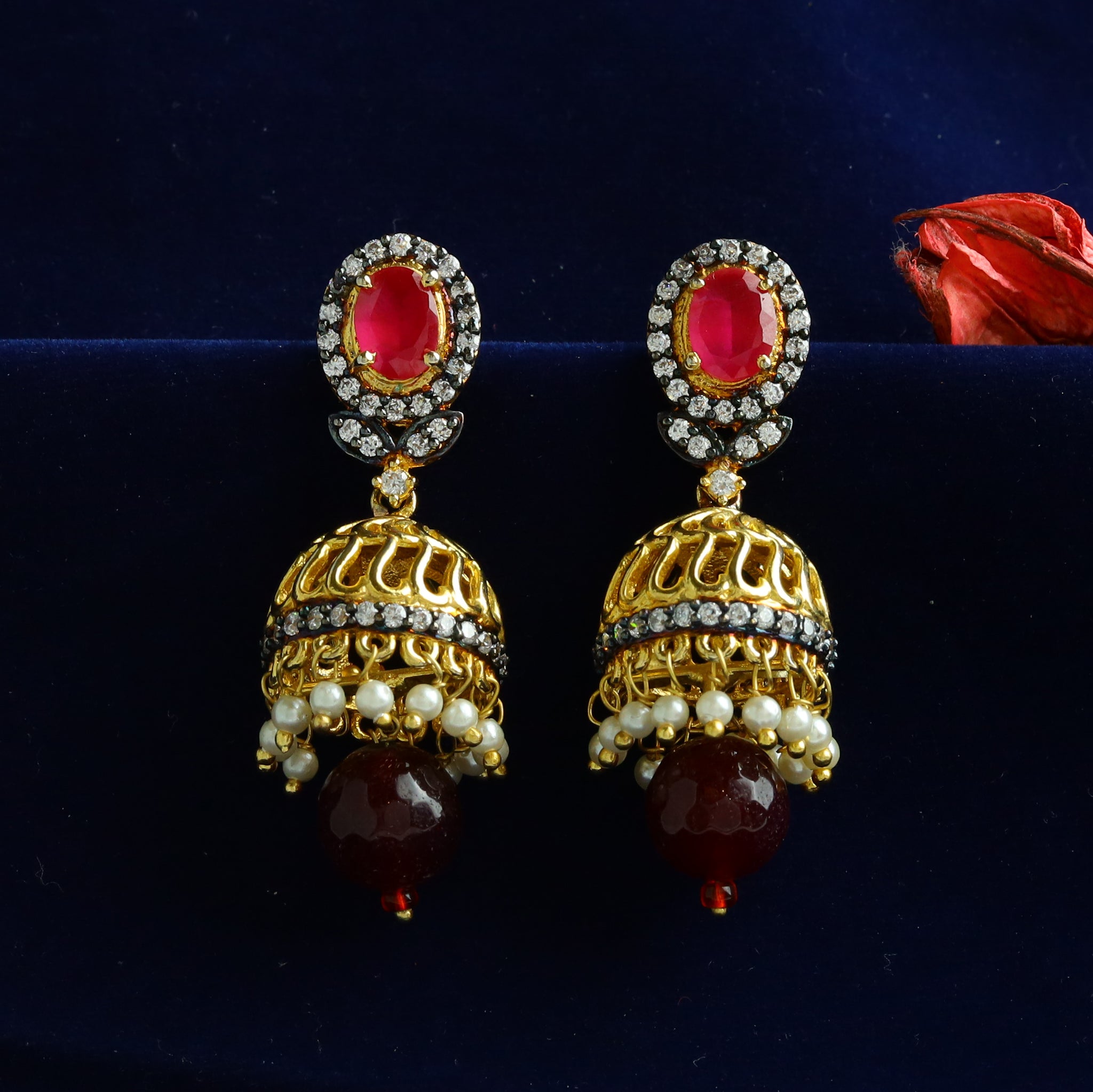 Gold plated jhumki Earring 9397-100