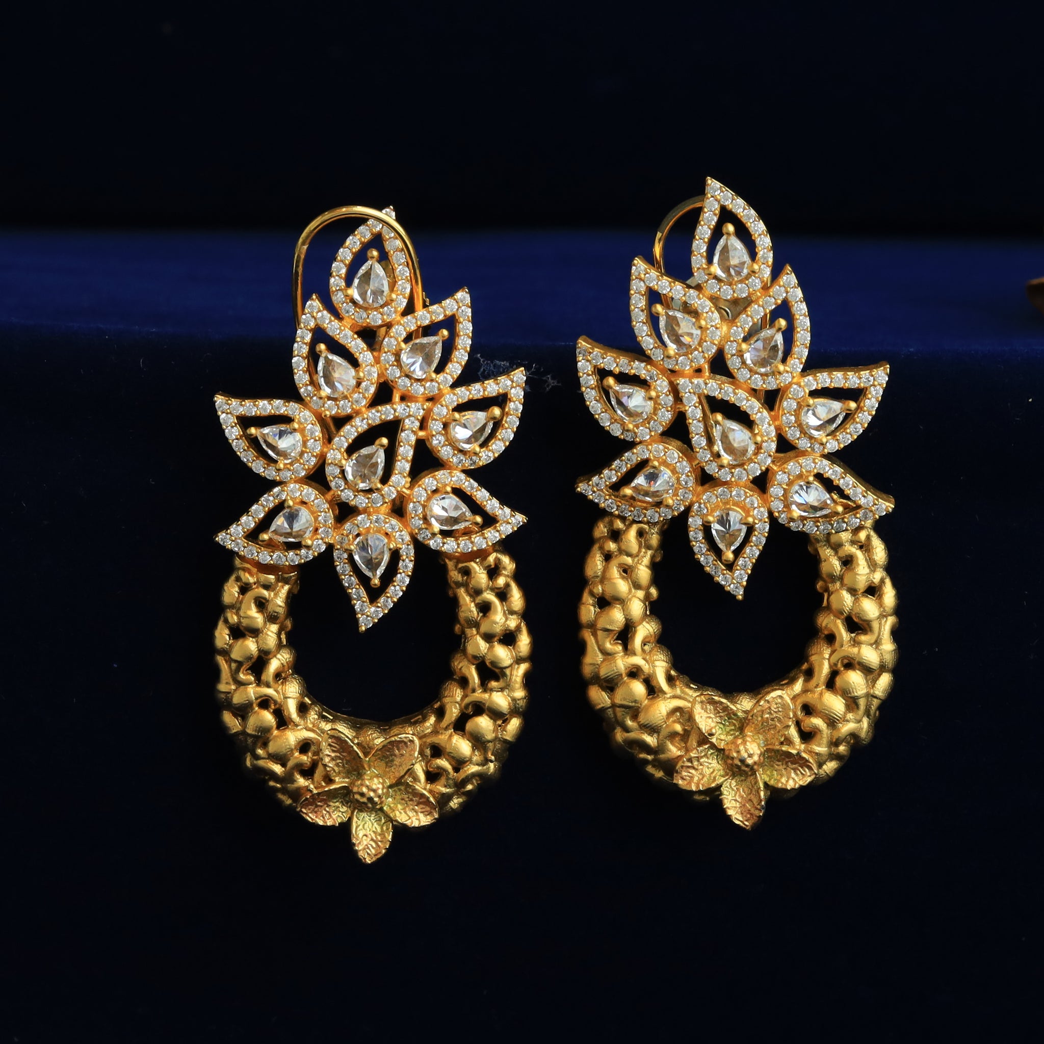 Gold Zircon/AD Earring 1359-5424