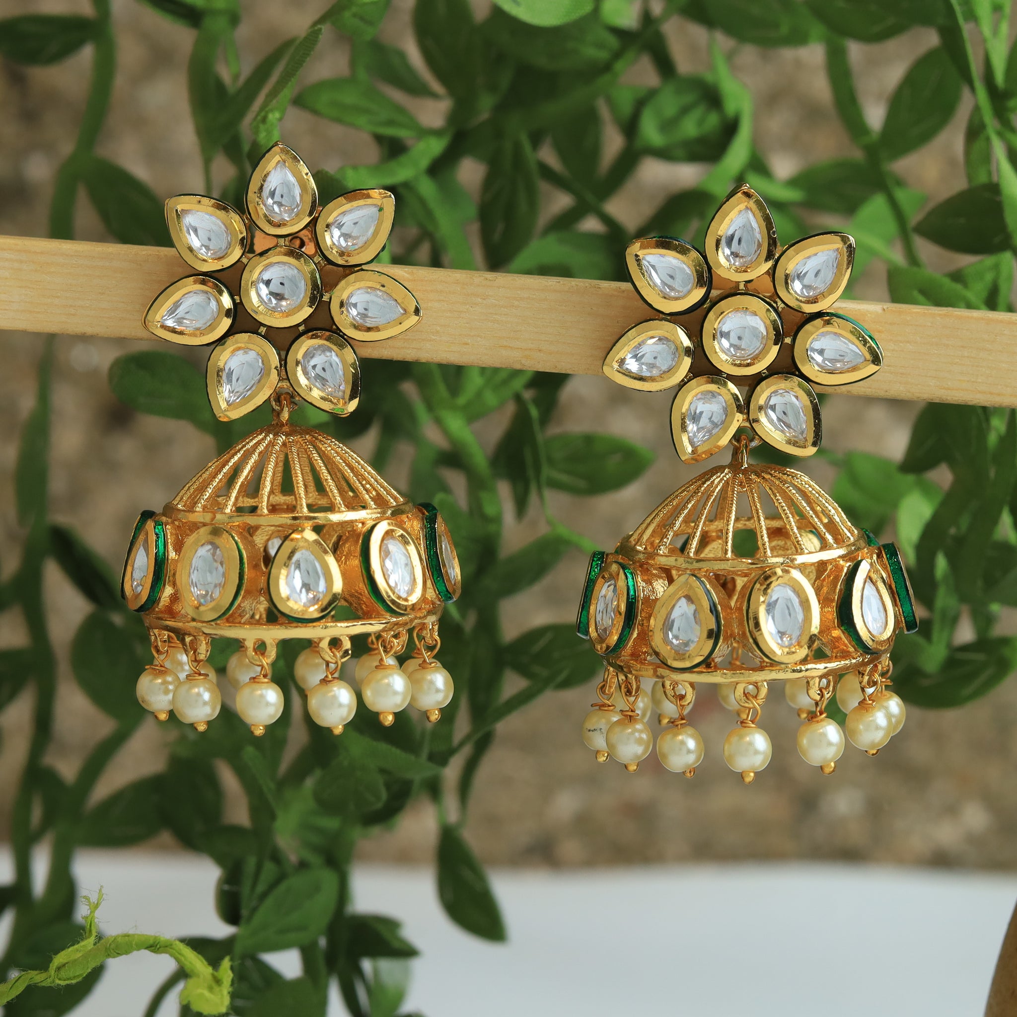 Jhumki Kundan Earring 8774-100