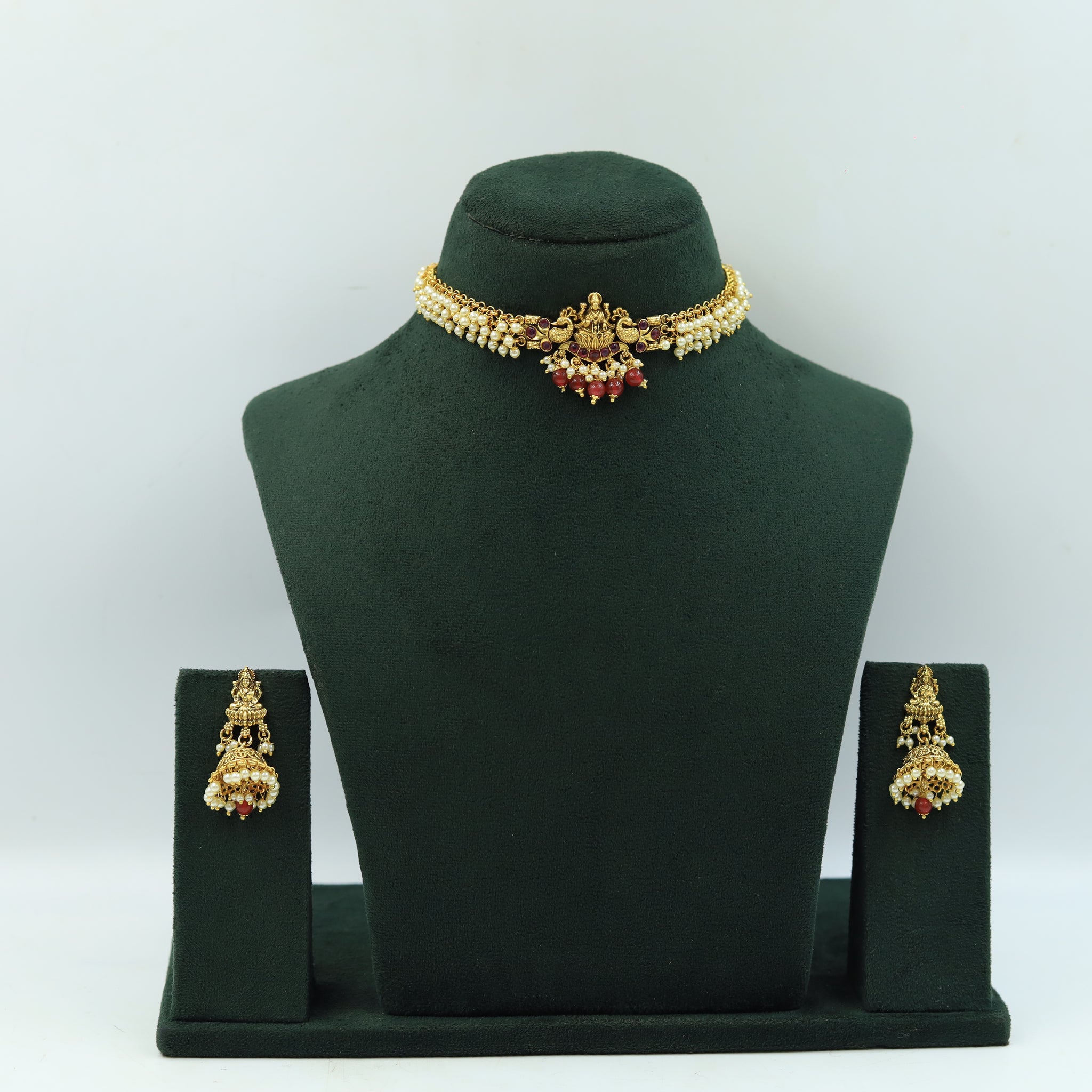 Choker Temple Necklace Set 15578-28