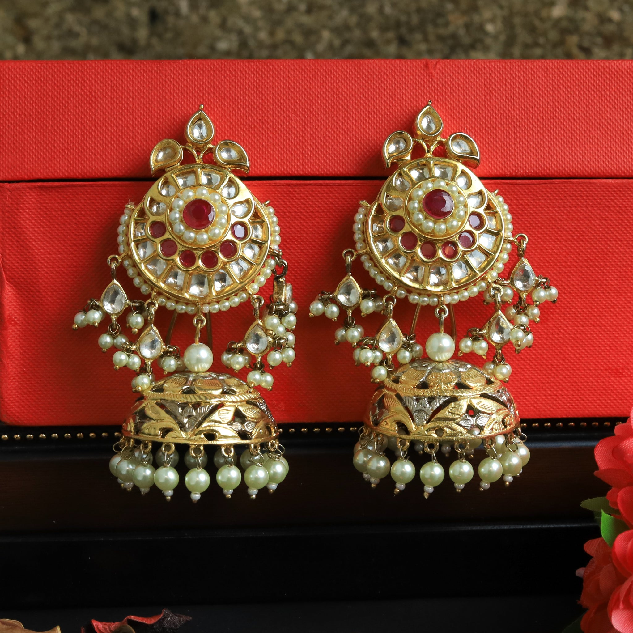 Kundan Jhumki Earring 5673-08