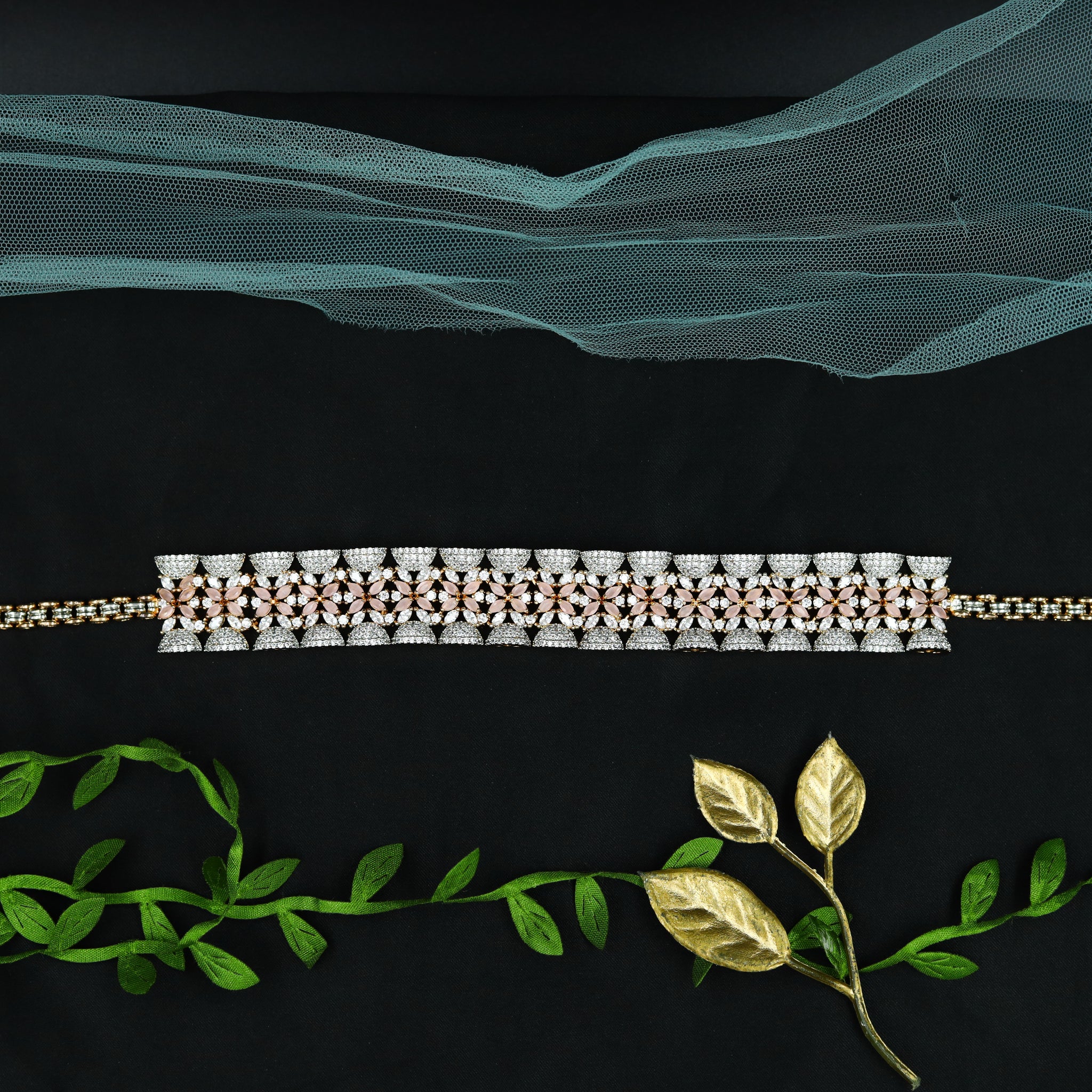 Pink Zircon/AD Choker Set